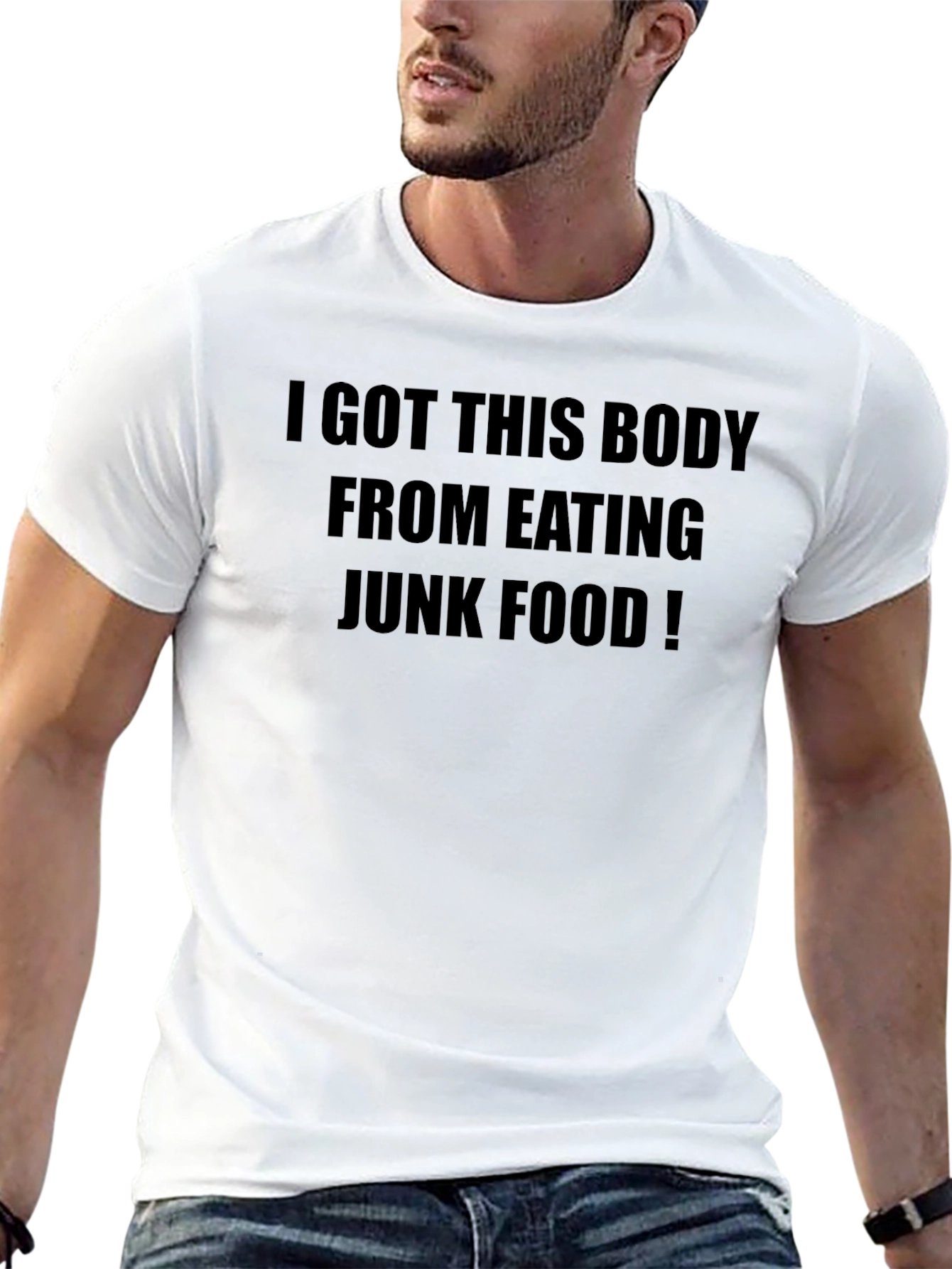 Junk Food Body Tee - Humorous Graphic T-Shirt