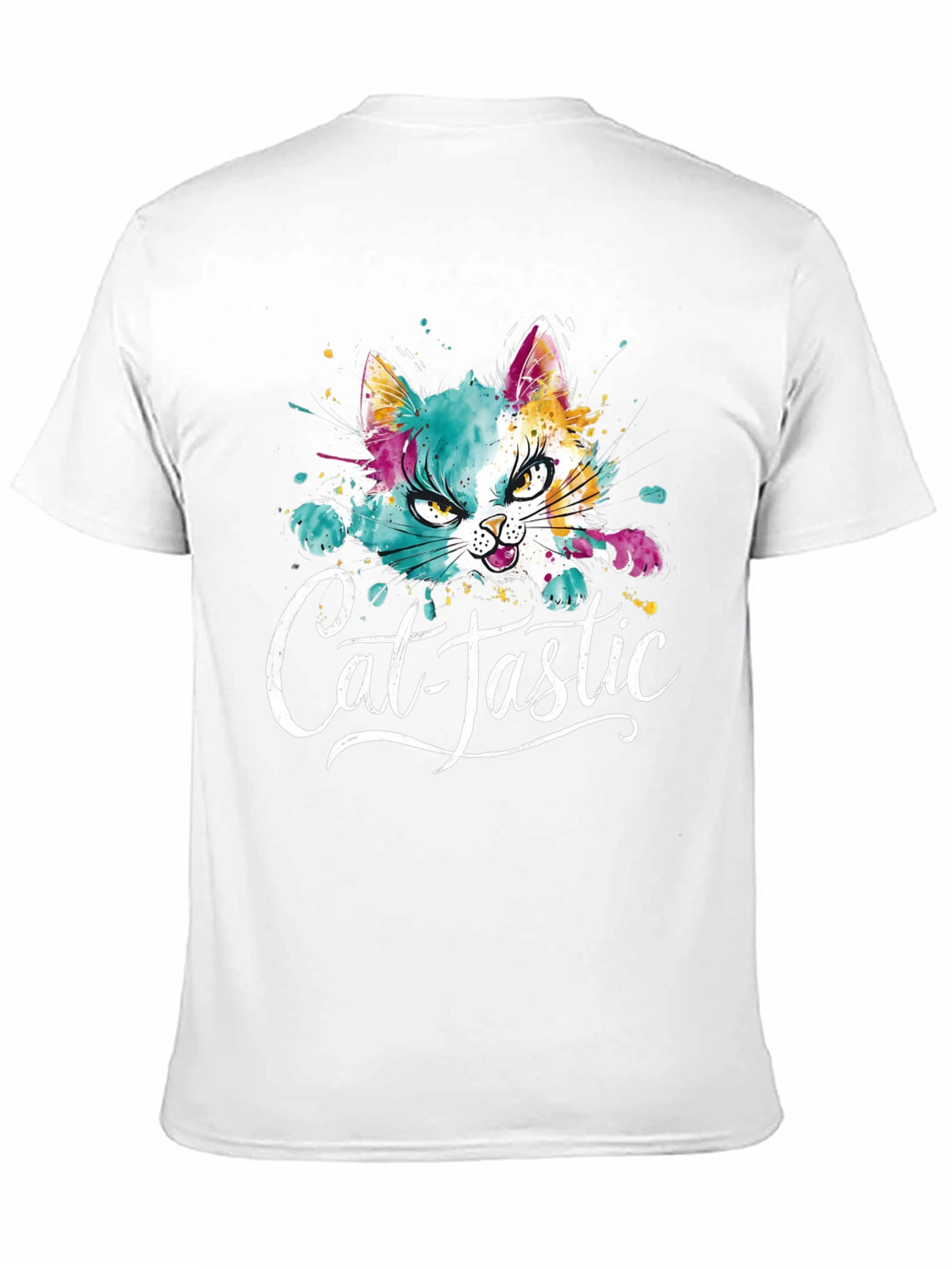 Cat-Tastic Watercolor Graphic Tee