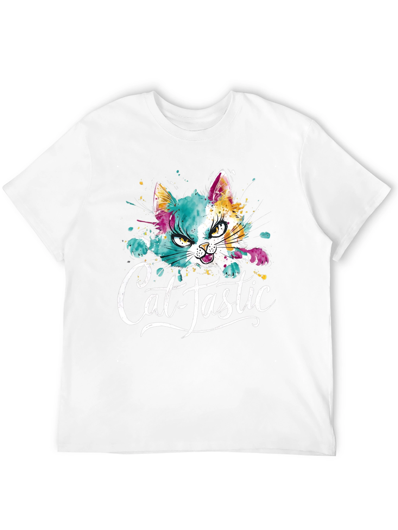 Cat-Tastic Watercolor Graphic Tee