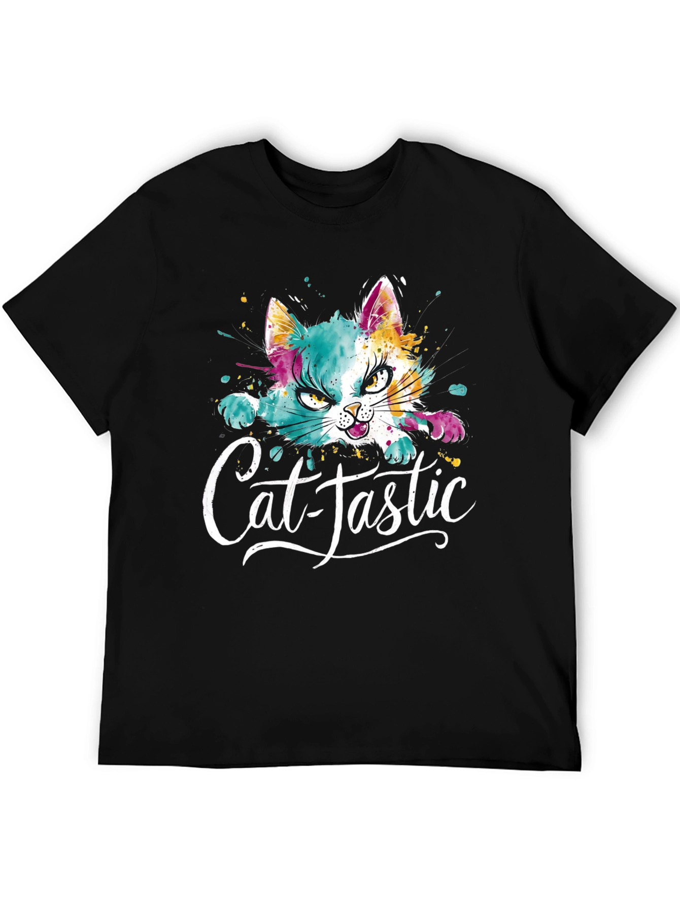 Cat-Tastic Watercolor Graphic Tee