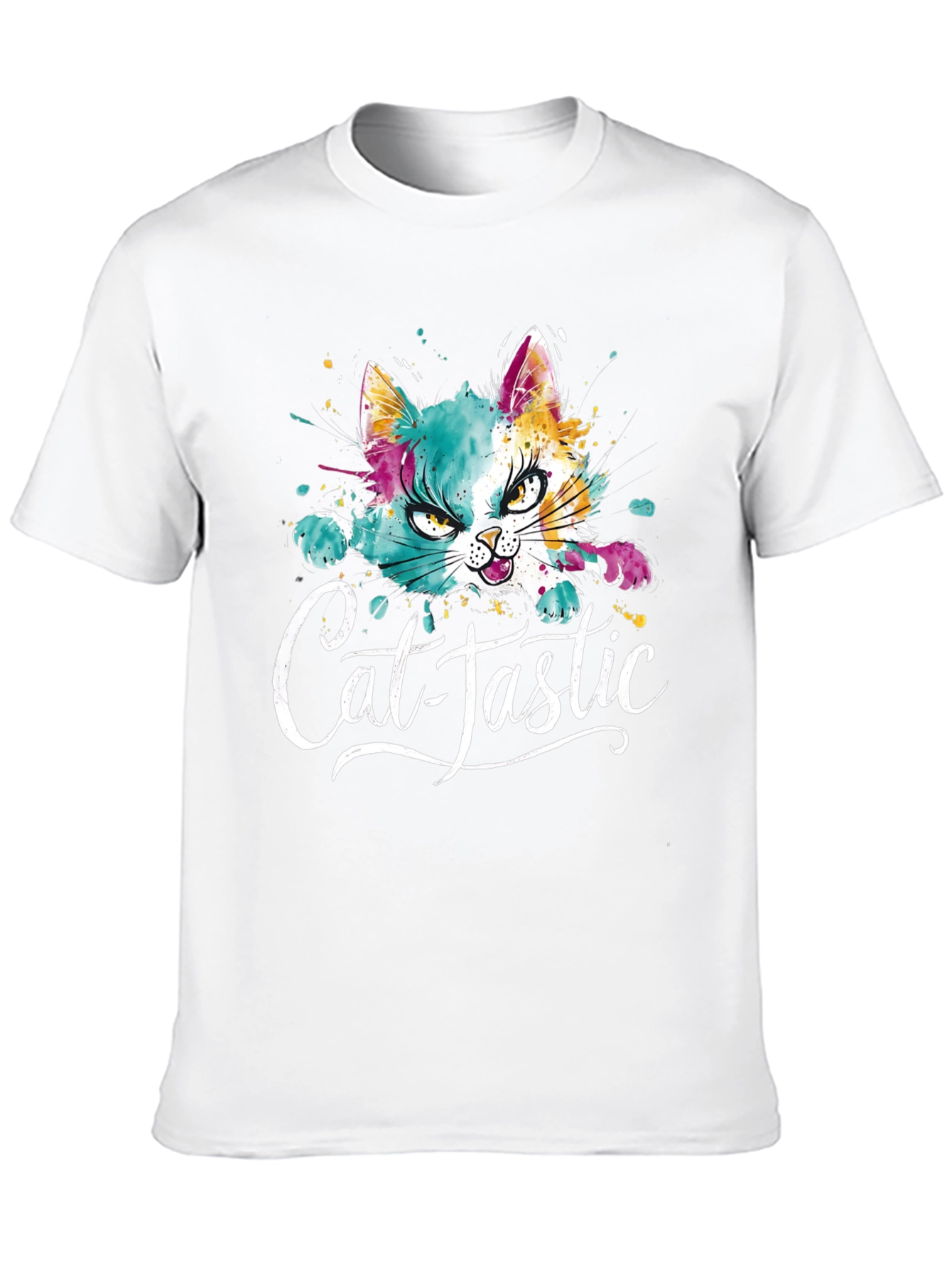 Cat-Tastic Watercolor Graphic Tee
