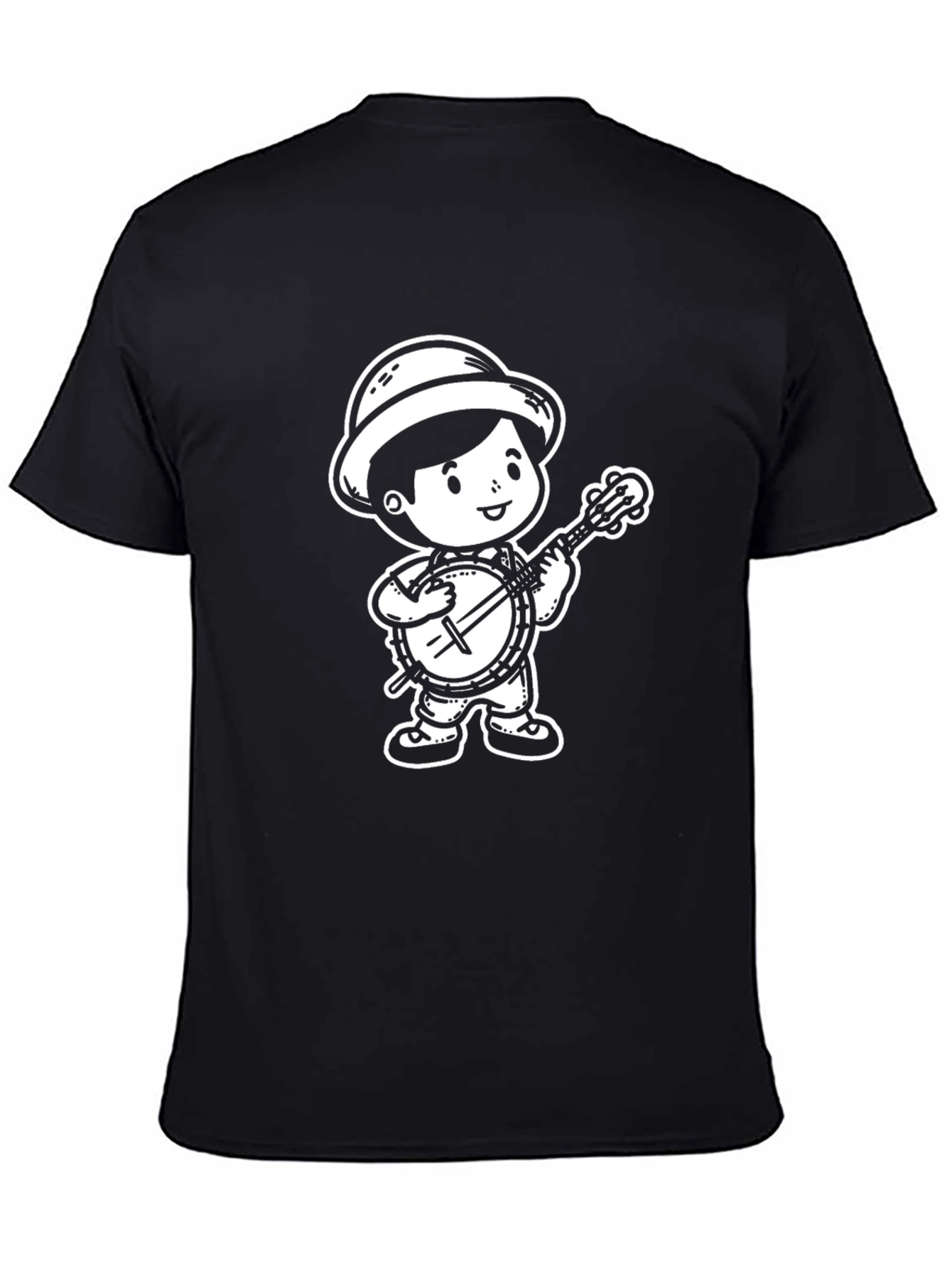 Banjo Boy T-Shirt - Black Cotton Tee