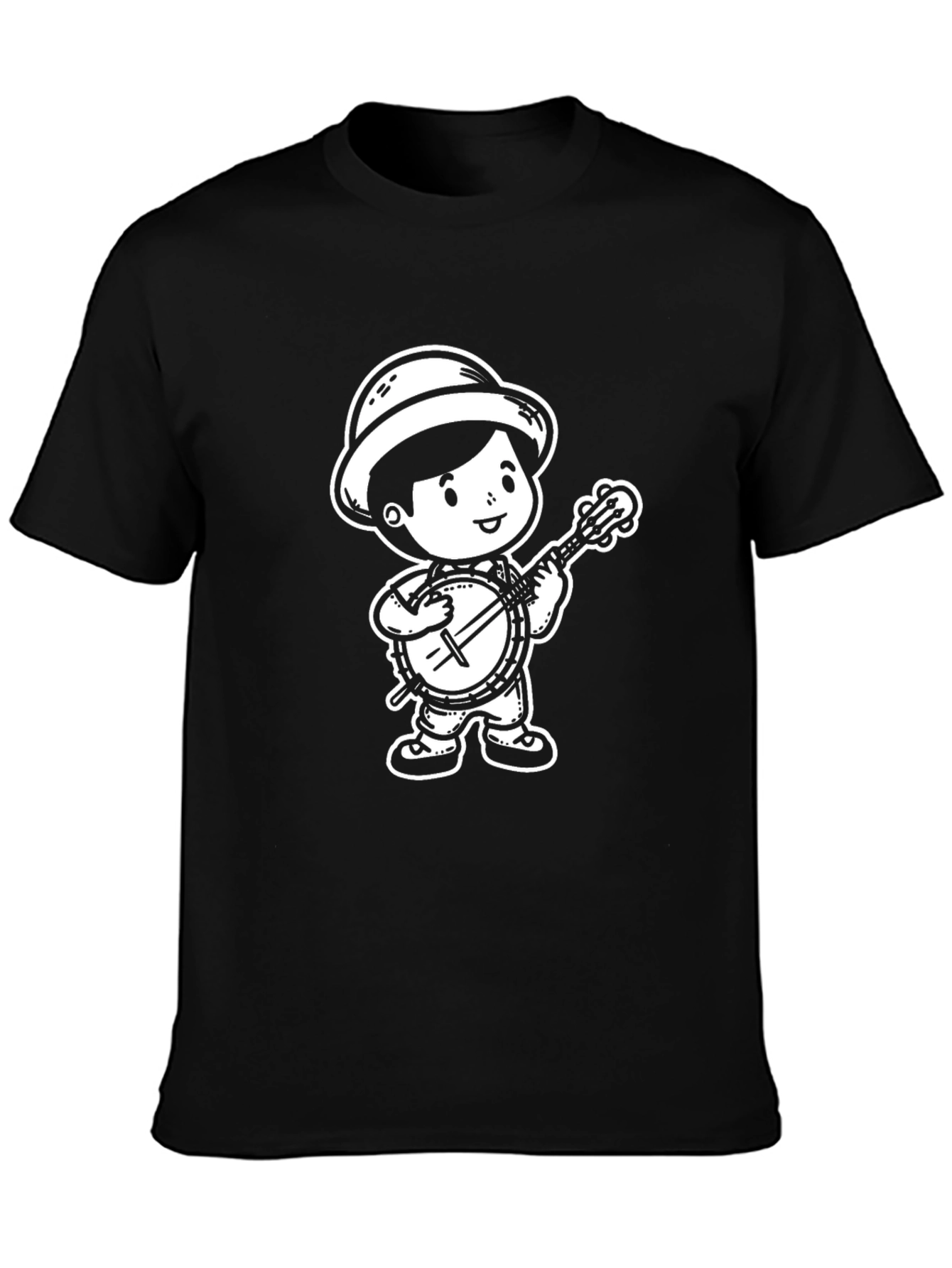 Banjo Boy T-Shirt - Black Cotton Tee