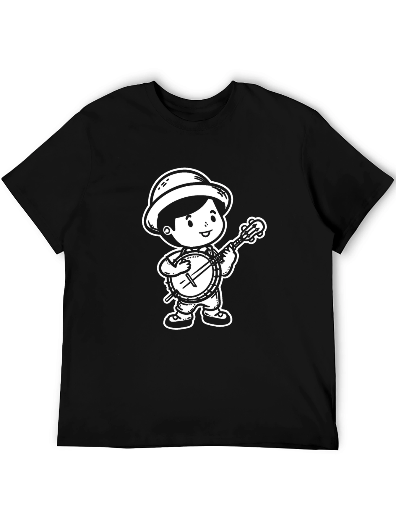 Banjo Boy T-Shirt - Black Cotton Tee