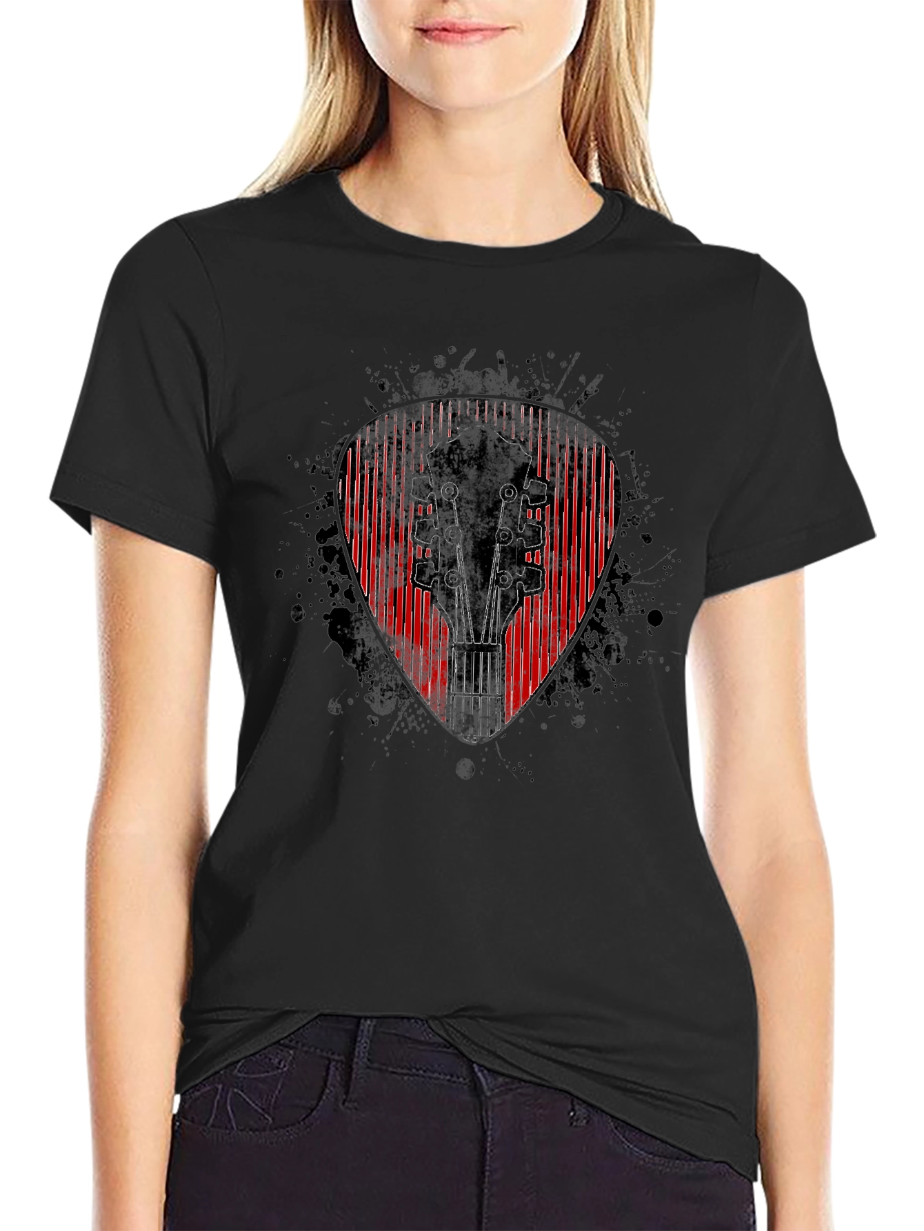 Guitar Pick Headstock Graphic T-Shirt