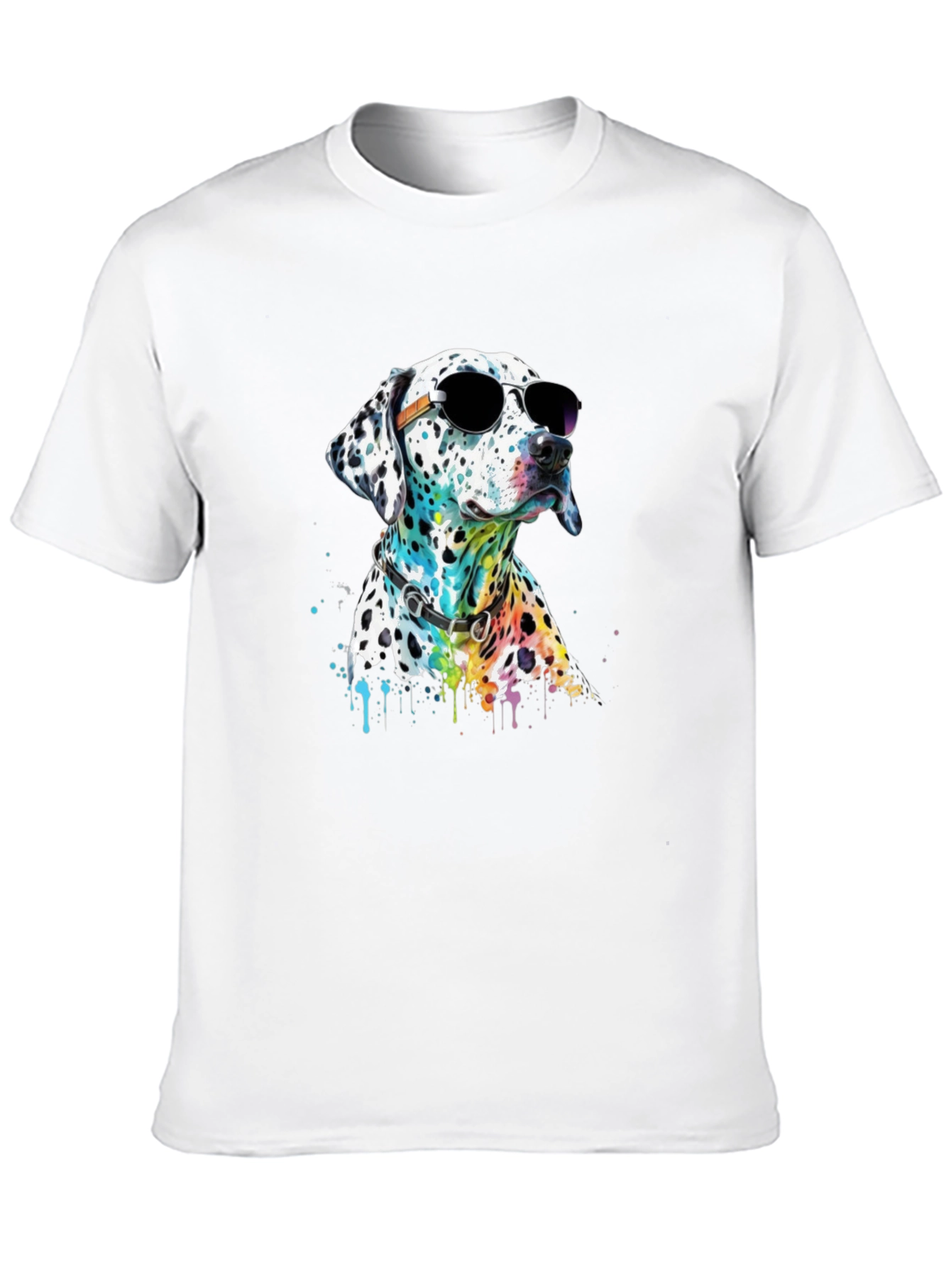 Cool Dalmatian Dog T-Shirt - Black