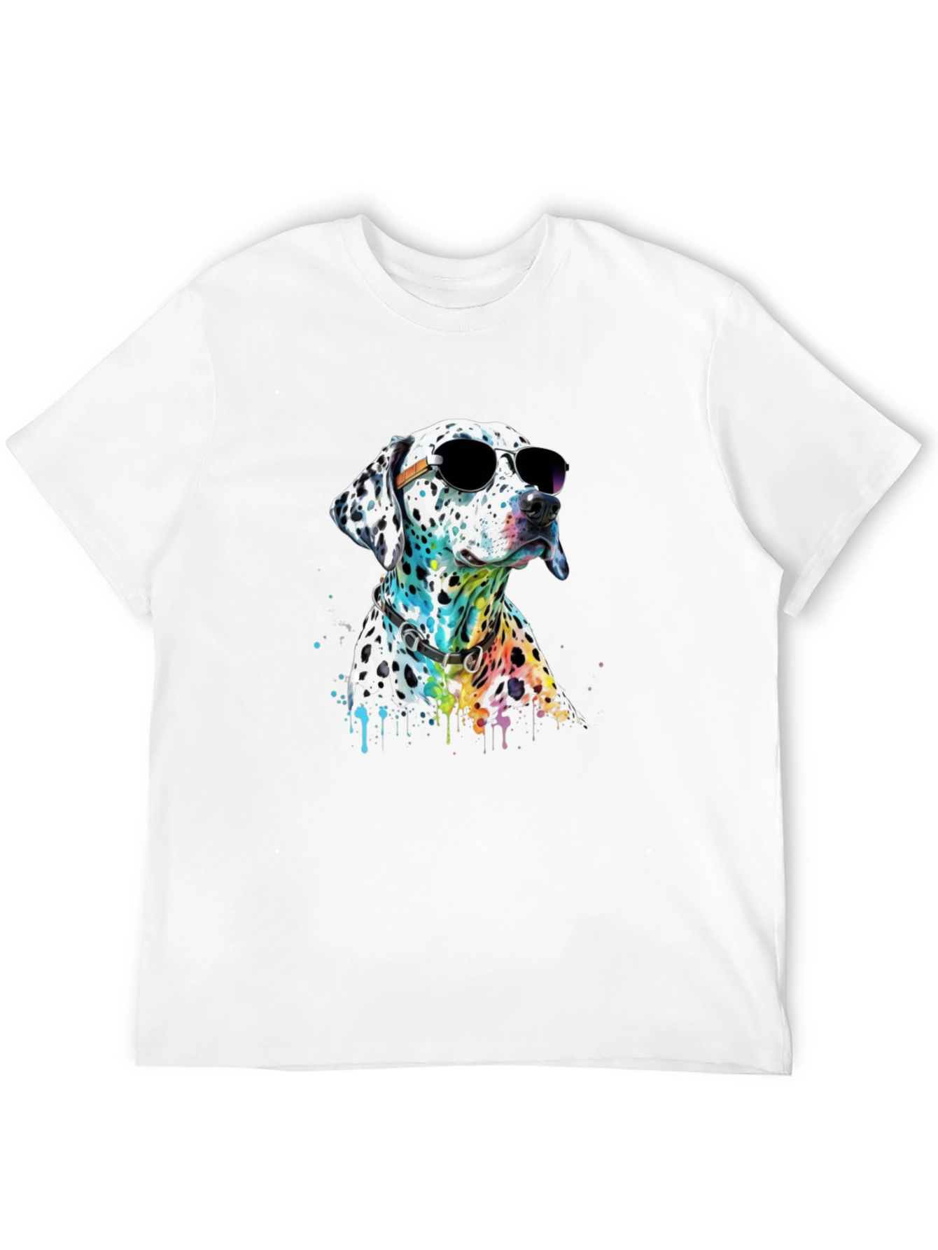 Cool Dalmatian Dog T-Shirt - Black
