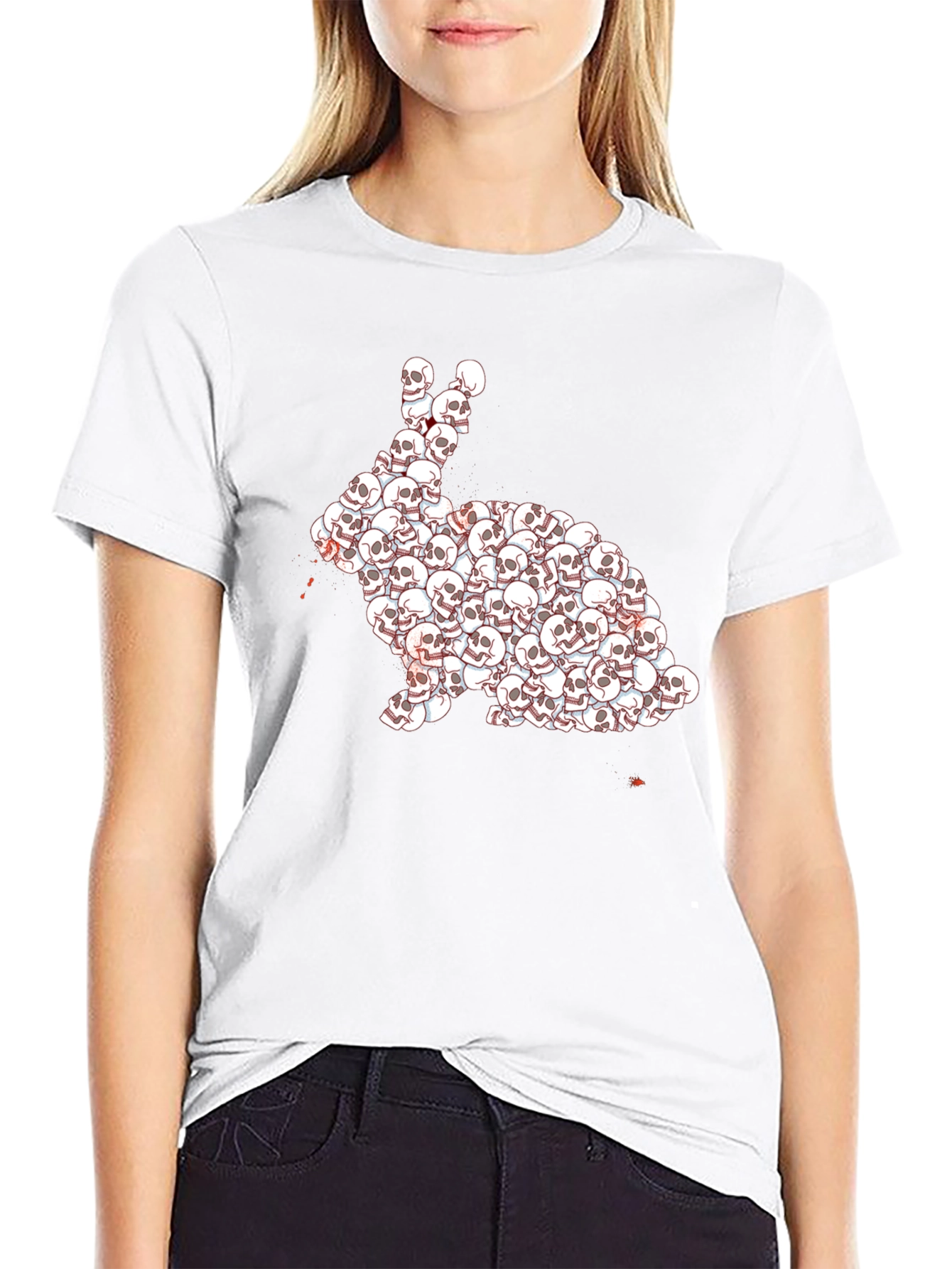 Skull Rabbit Graphic T-Shirt - Dark Humor Tee