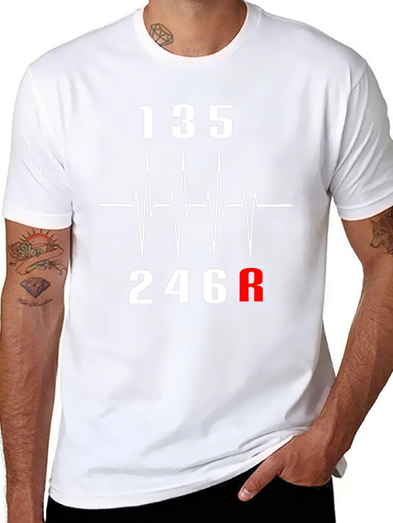 Heartbeat Gear Shift T-Shirt - Car Enthusiast Tee