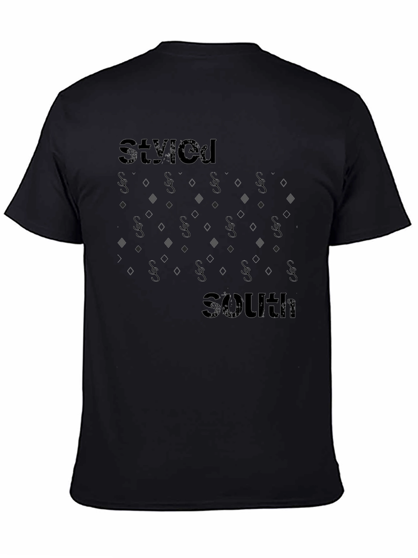 Stylish South Black Graphic T-Shirt