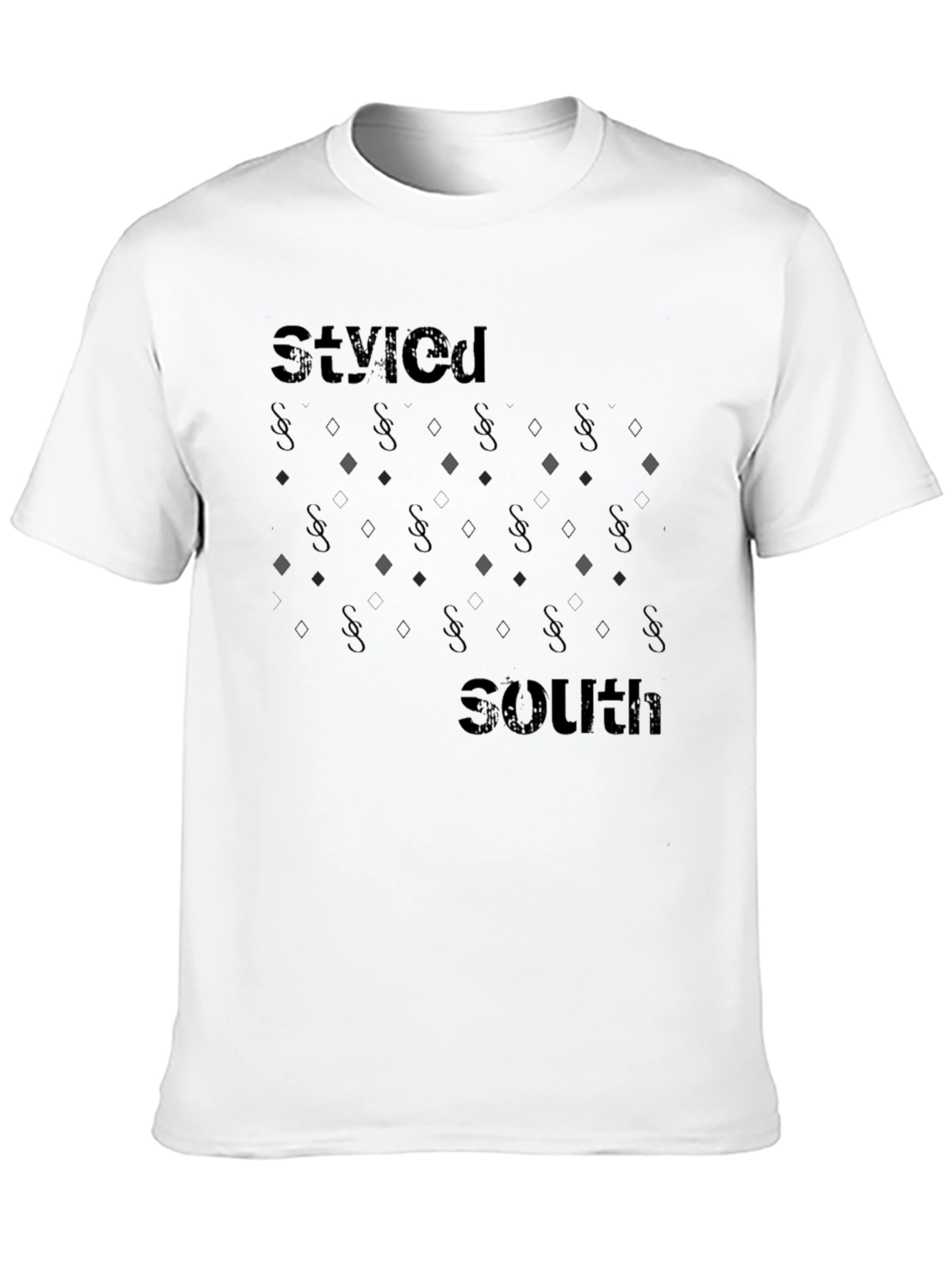 Stylish South Black Graphic T-Shirt