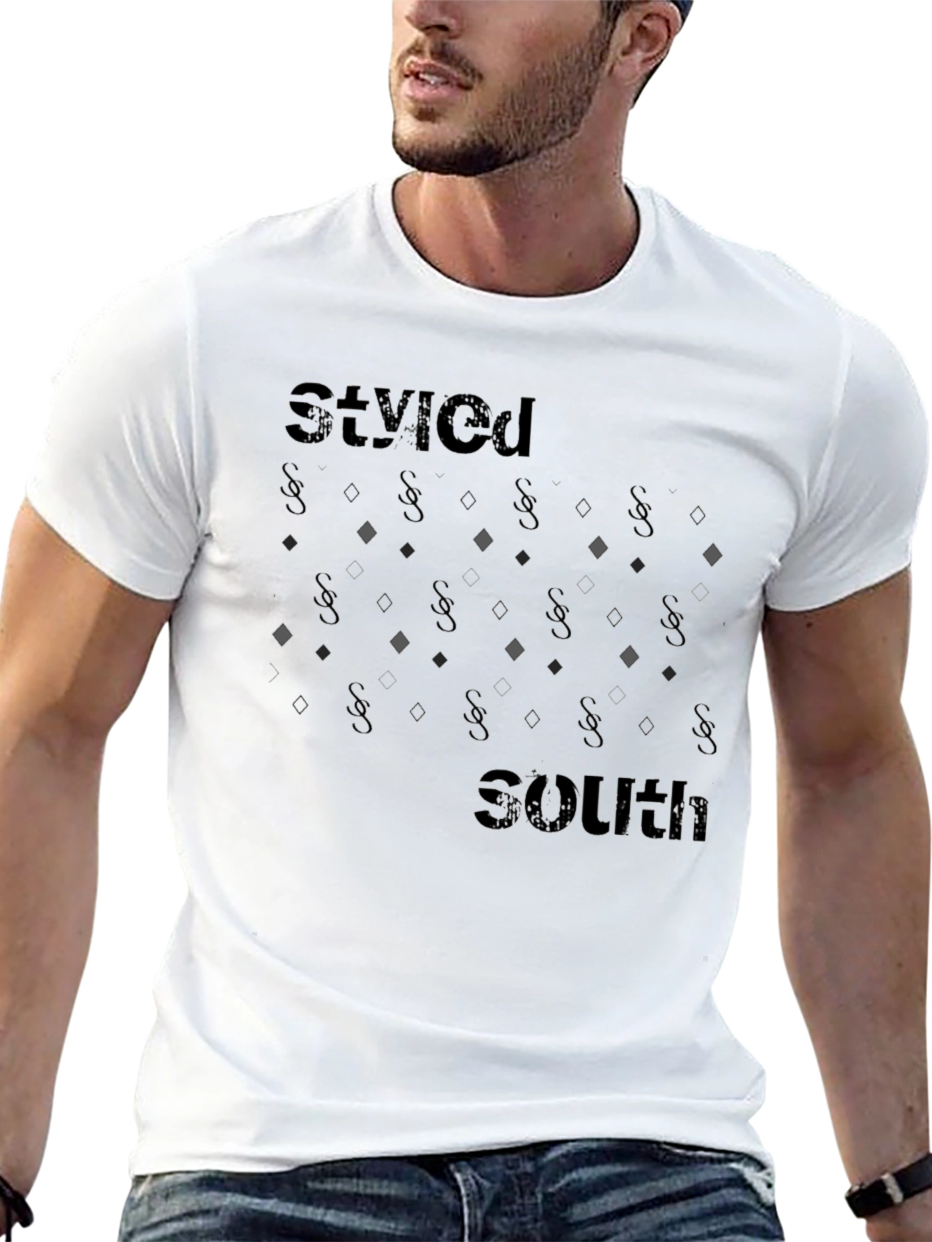 Stylish South Black Graphic T-Shirt