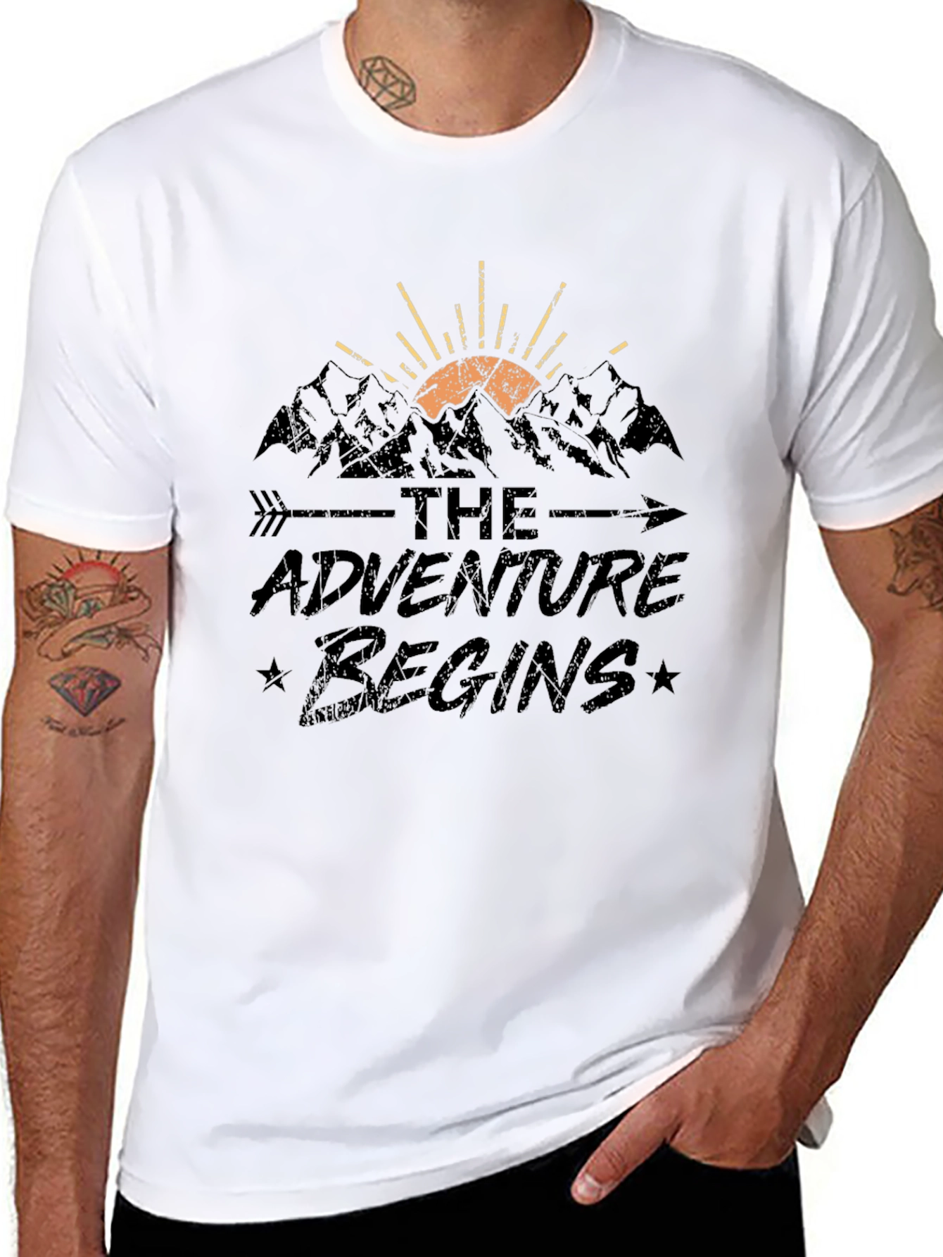 The Adventure Begins Black T-Shirt