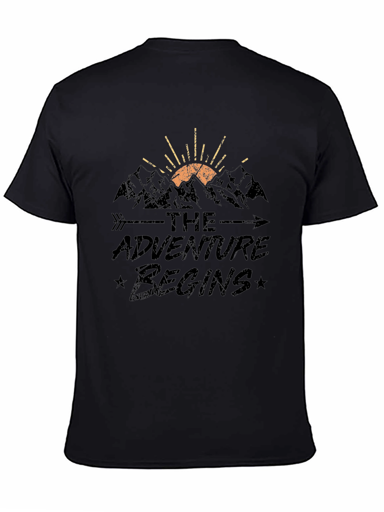 The Adventure Begins Black T-Shirt
