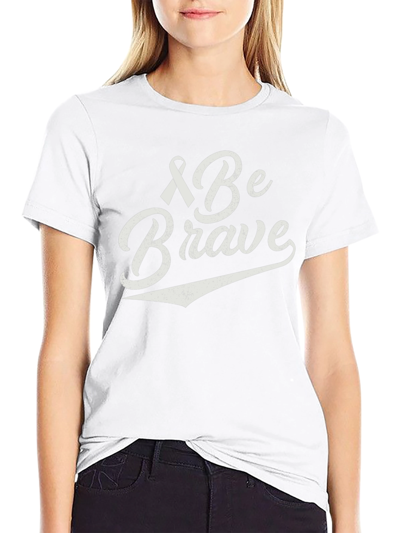 Be Brave Ribbon Graphic Tee