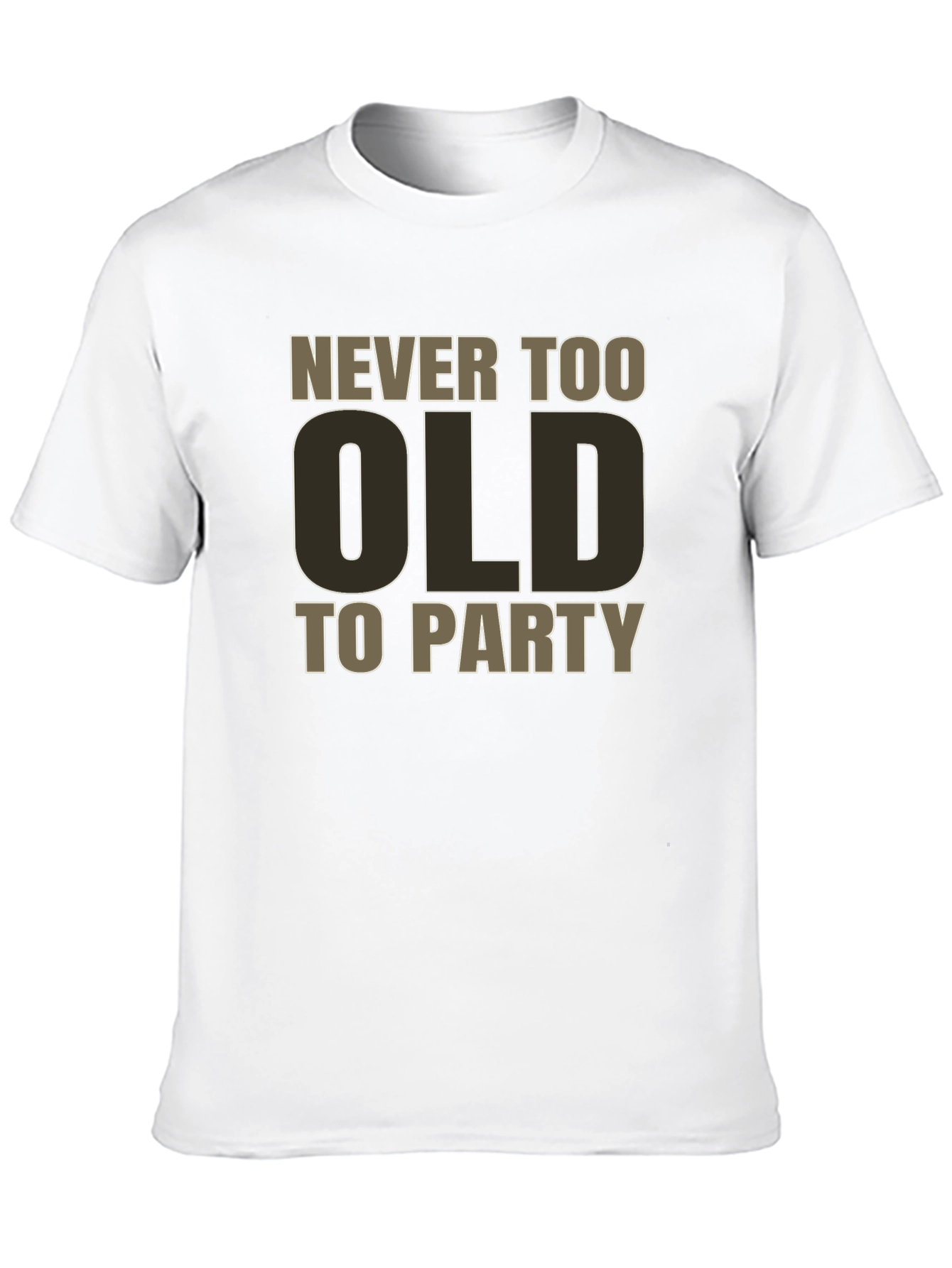 Never Too Old To Party Black Graphic Tee