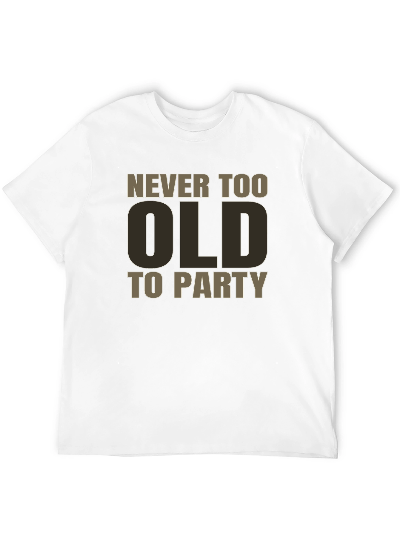 Never Too Old To Party Black Graphic Tee