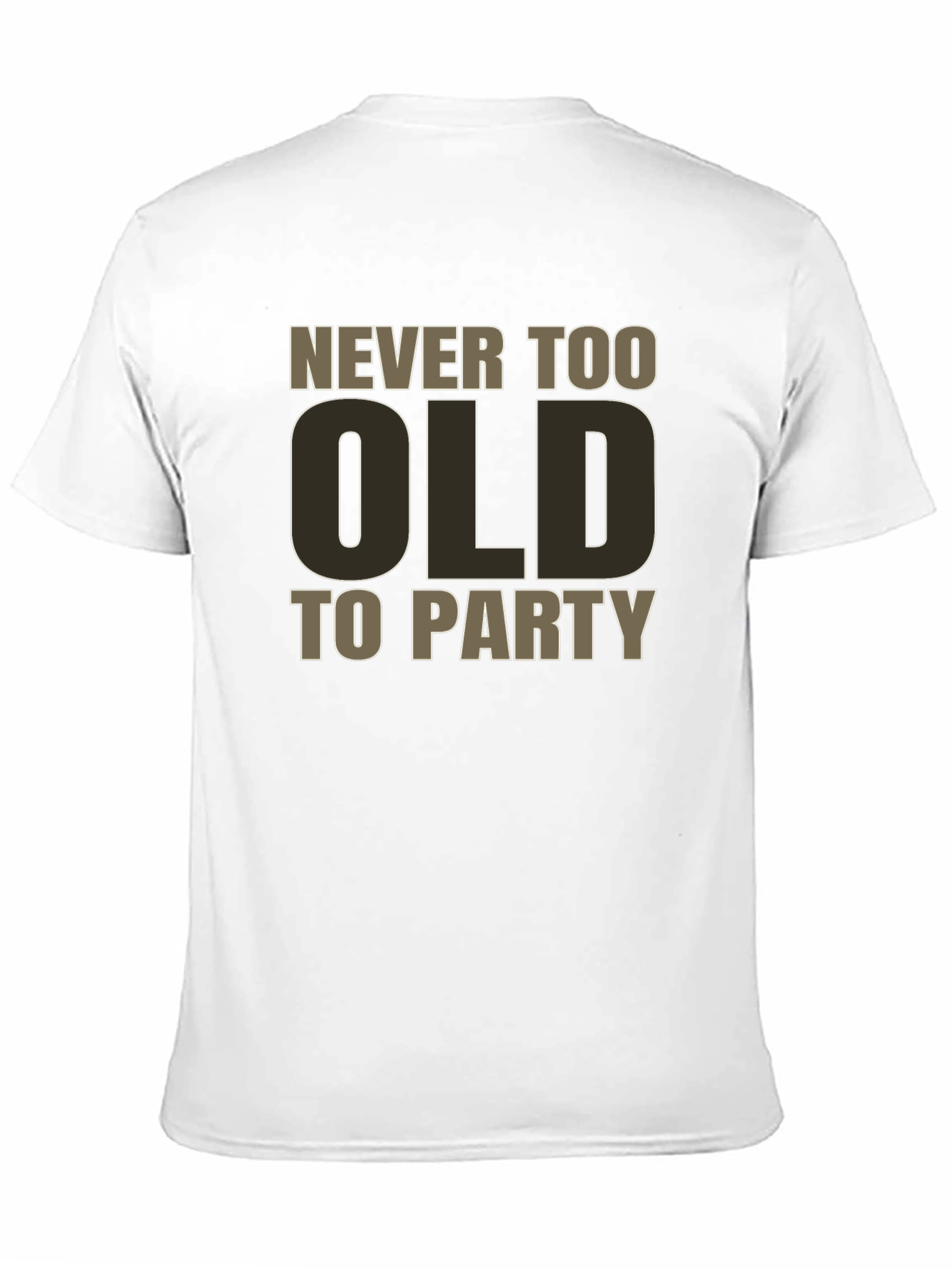 Never Too Old To Party Black Graphic Tee