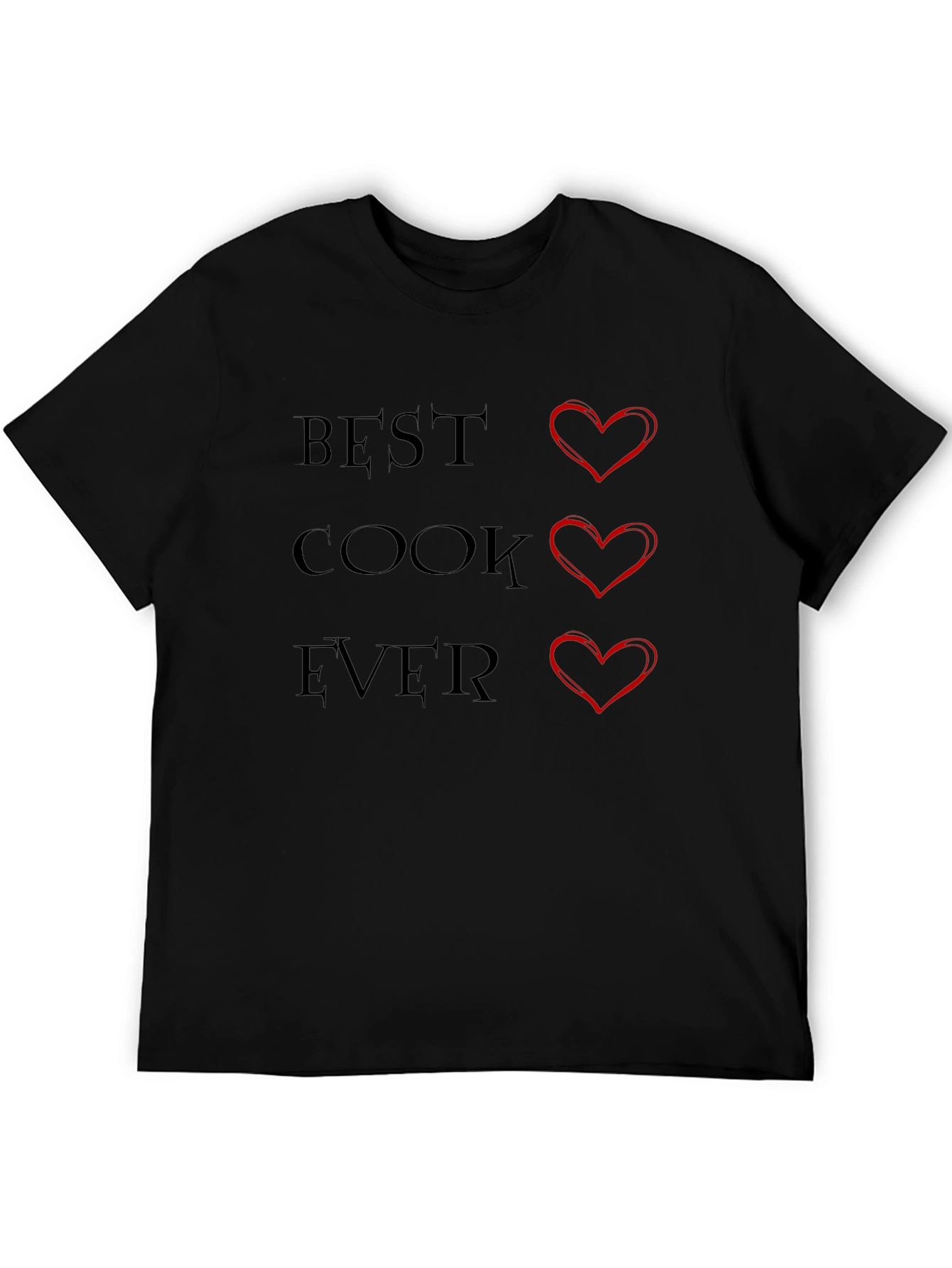Best Cook Ever Heart Graphic T-Shirt