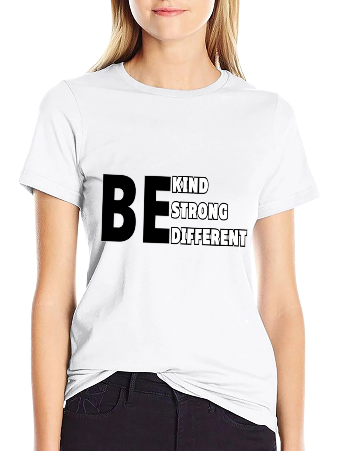 Be Kind Strong Different Black T-Shirt