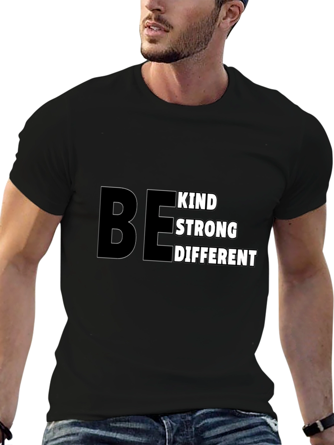 Be Kind Strong Different Black T-Shirt