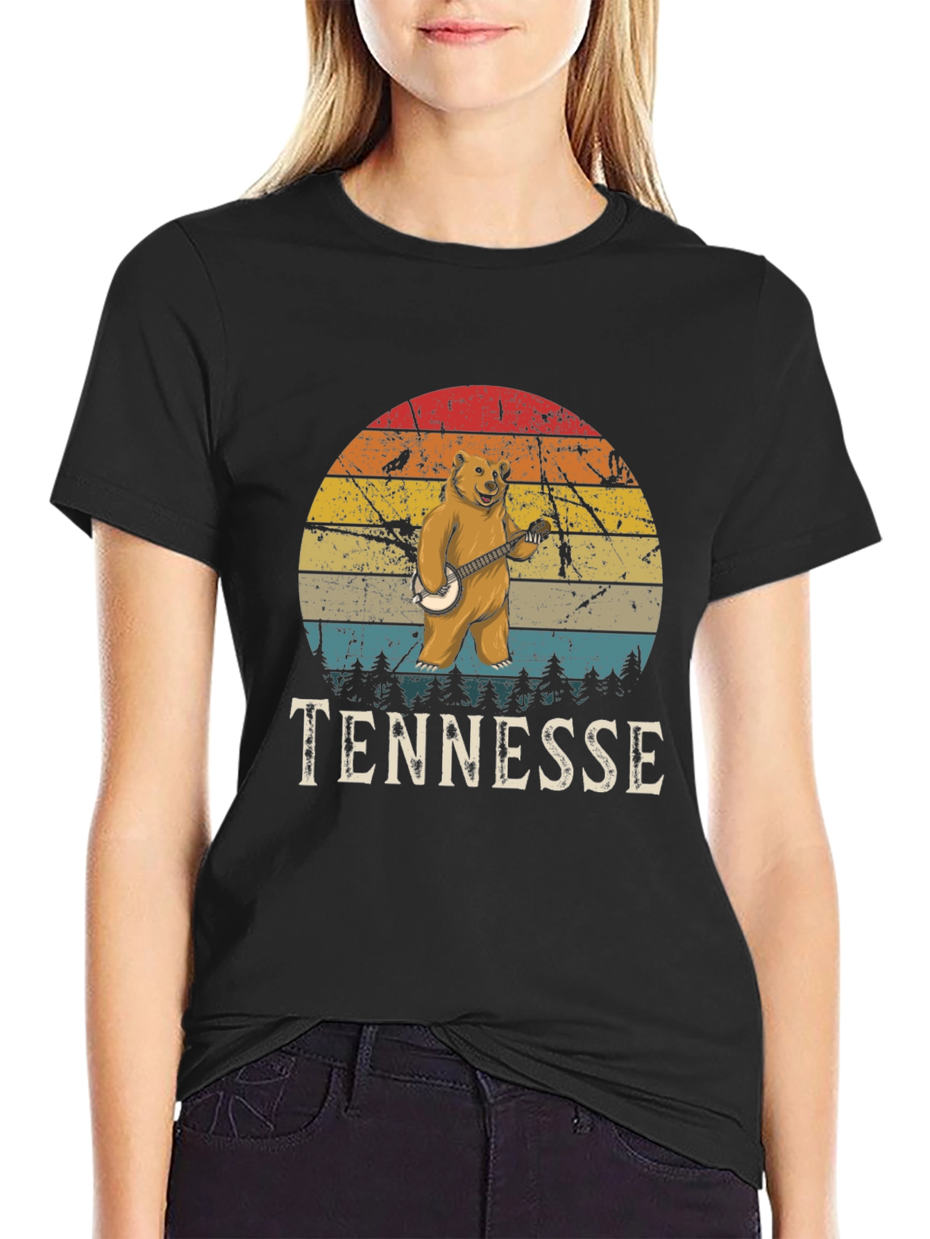 Tennessee Bear Banjo Graphic T-Shirt