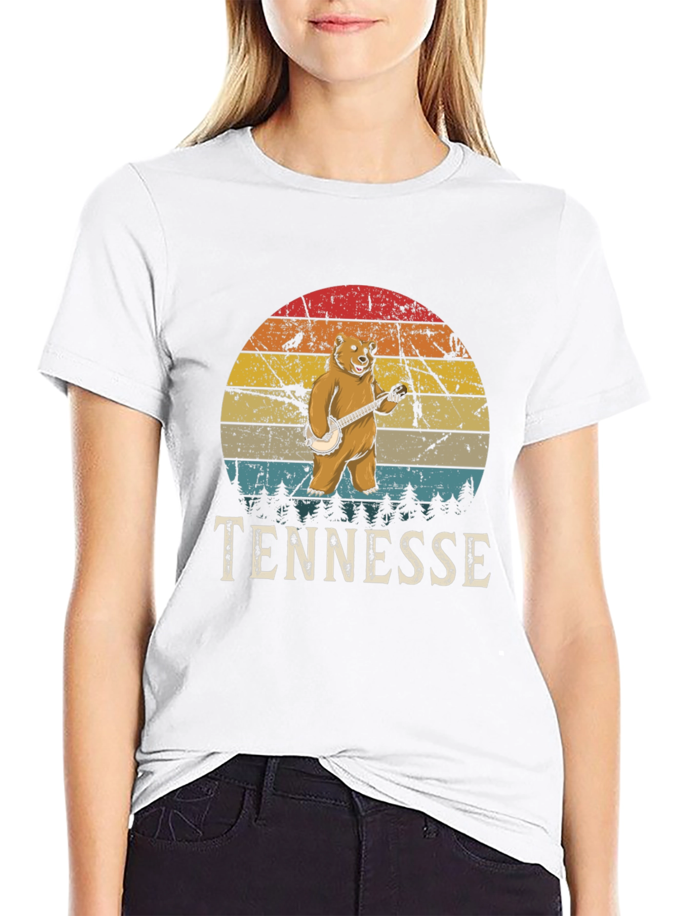Tennessee Bear Banjo Graphic T-Shirt