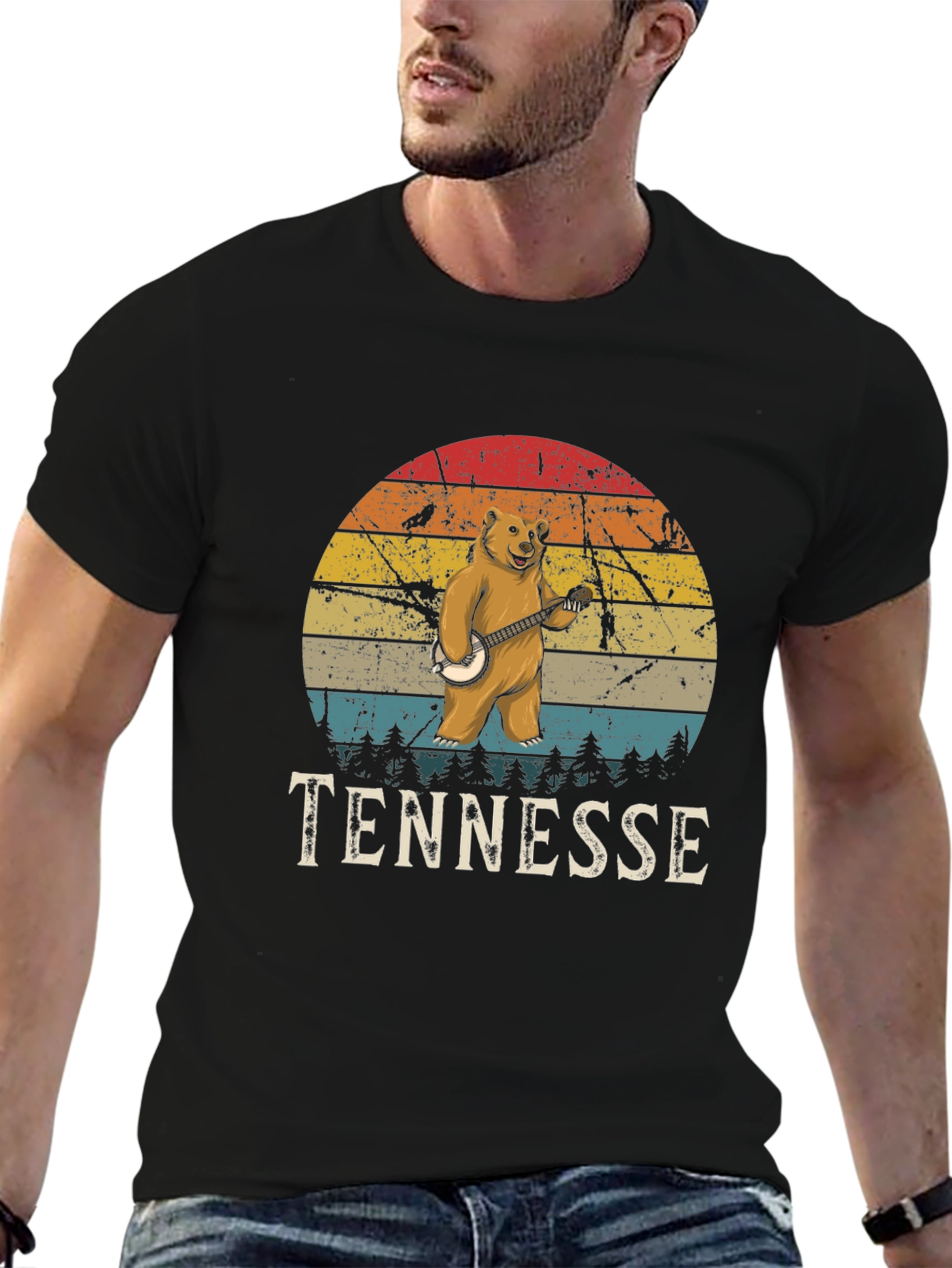 Tennessee Bear Banjo Graphic T-Shirt