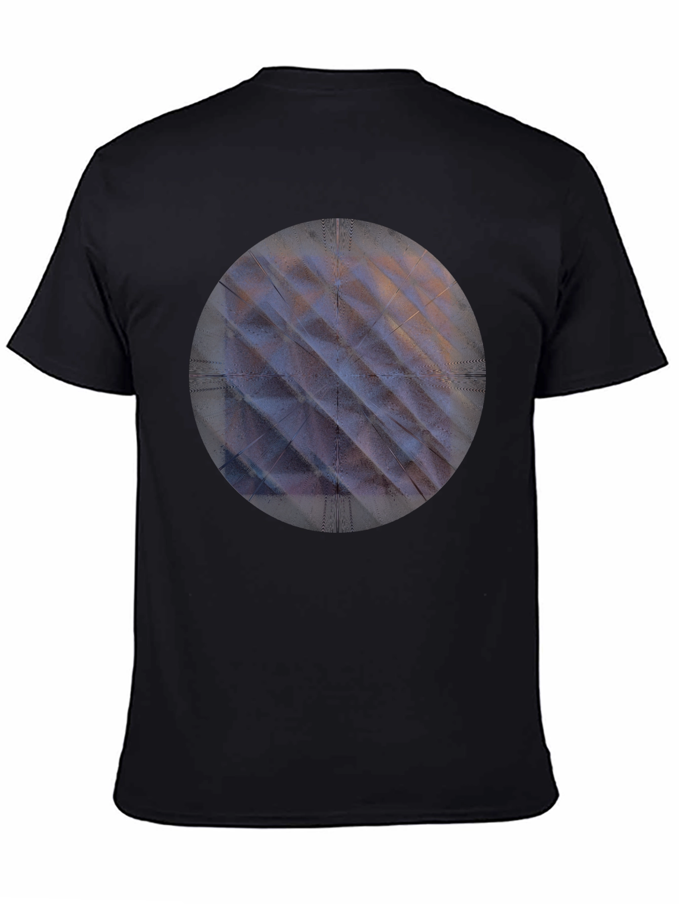 Modern Geometric Pattern Tee - Black Unisex Shirt