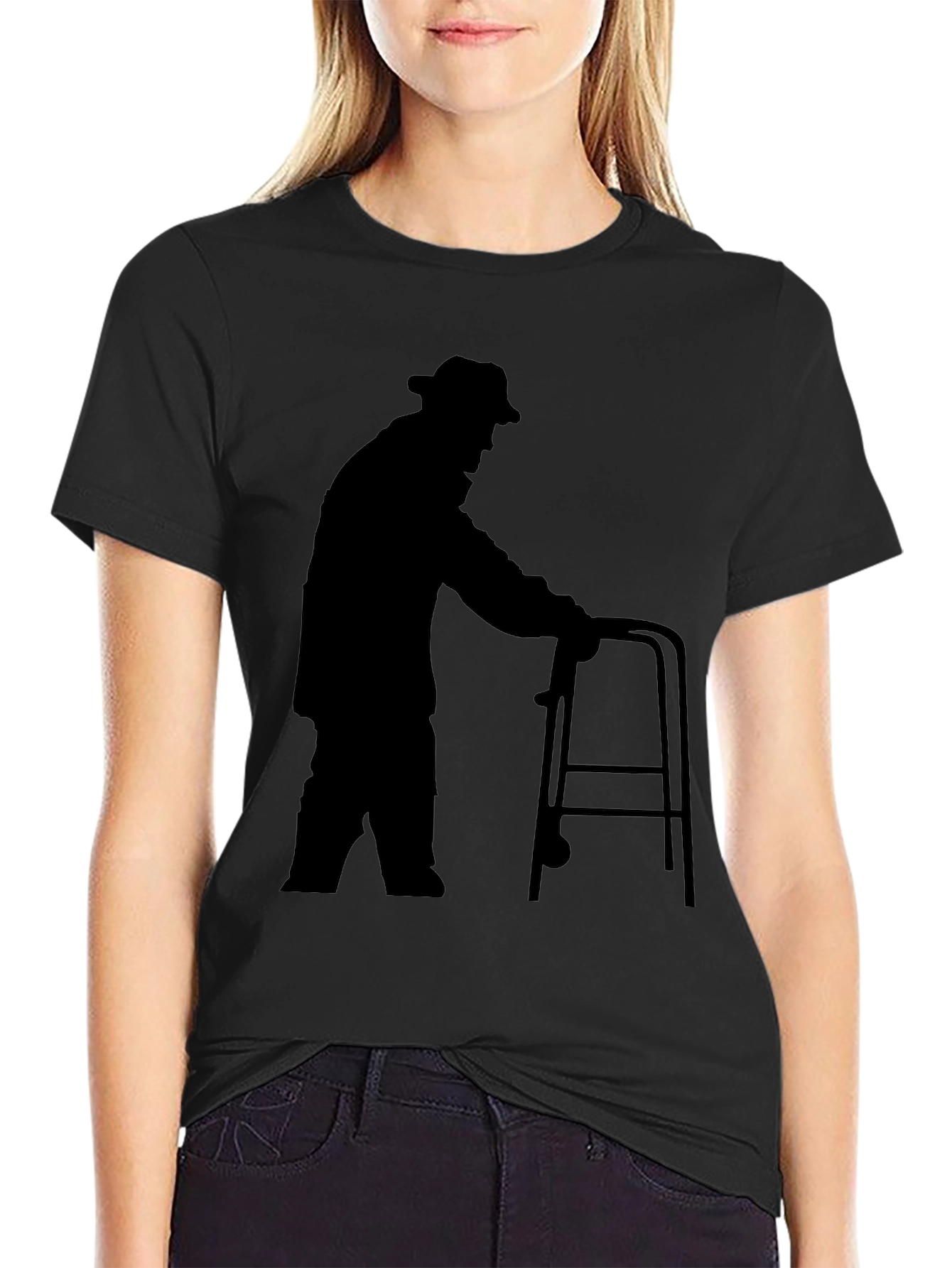 Silhouette Senior Walker Black T-Shirt