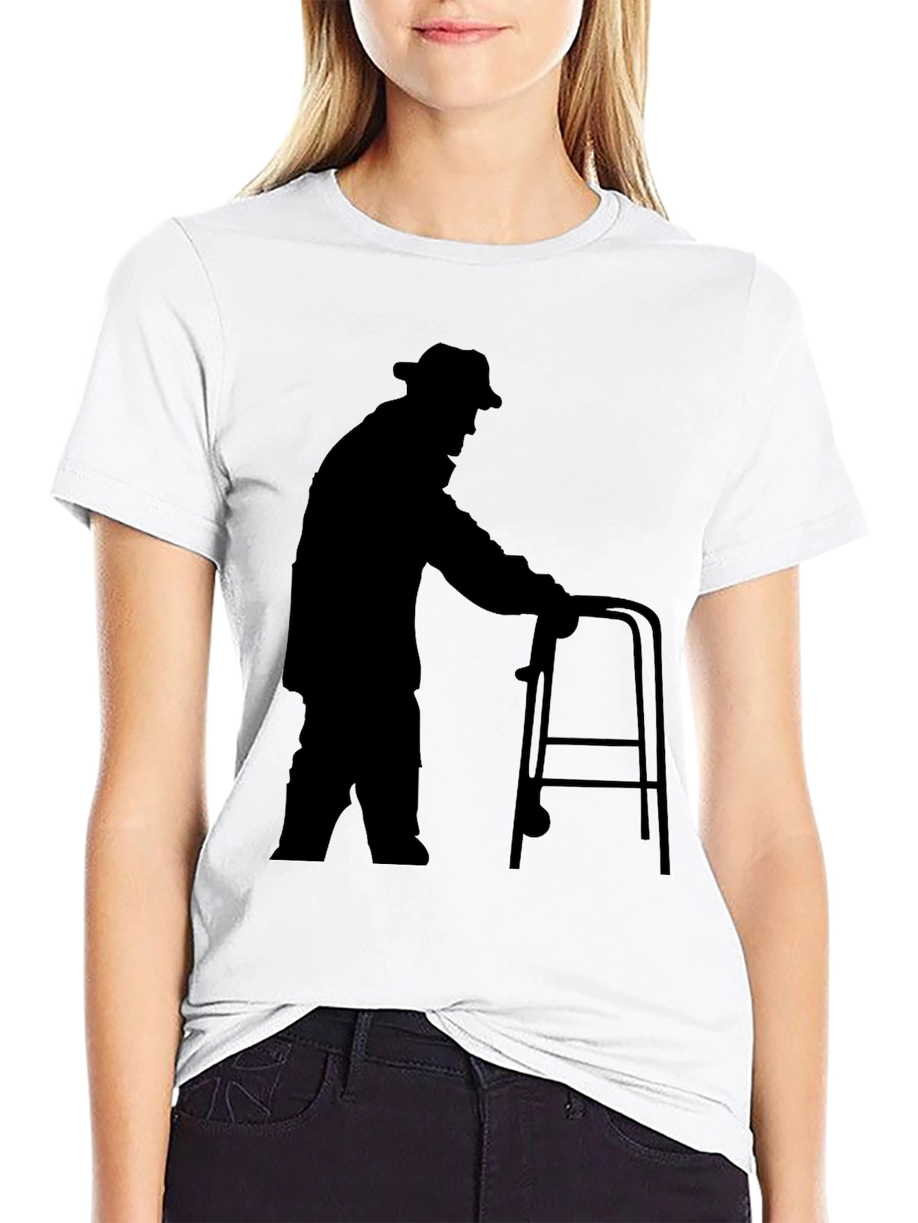 Silhouette Senior Walker Black T-Shirt