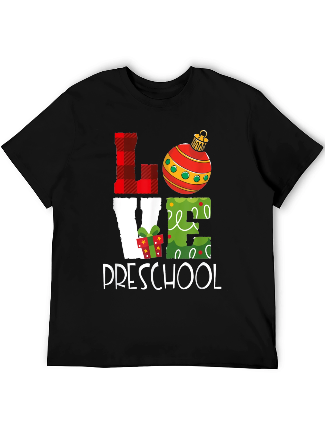 Love Preschool Christmas T-Shirt - Holiday Teacher Gift