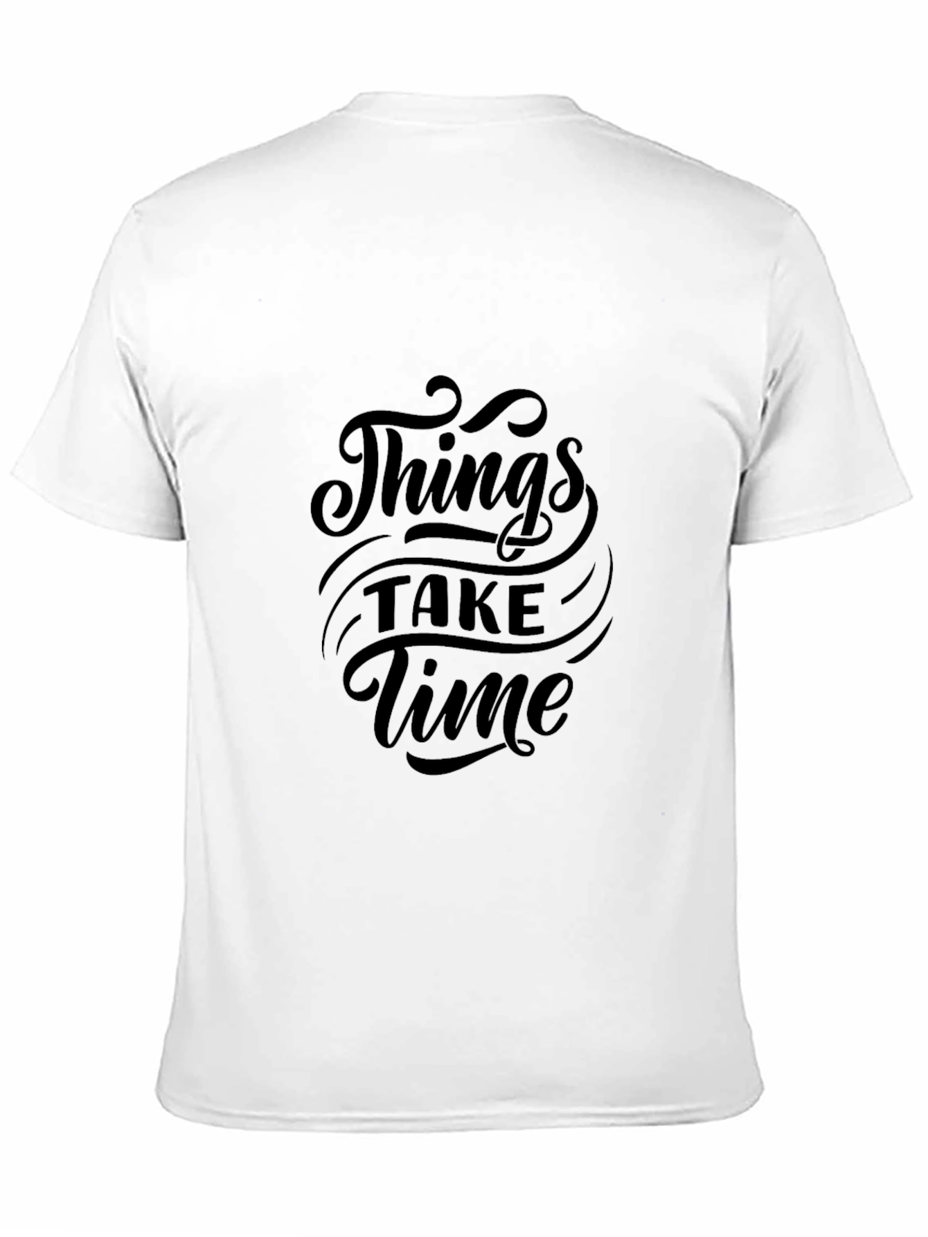 Things Take Time Black Graphic Tee