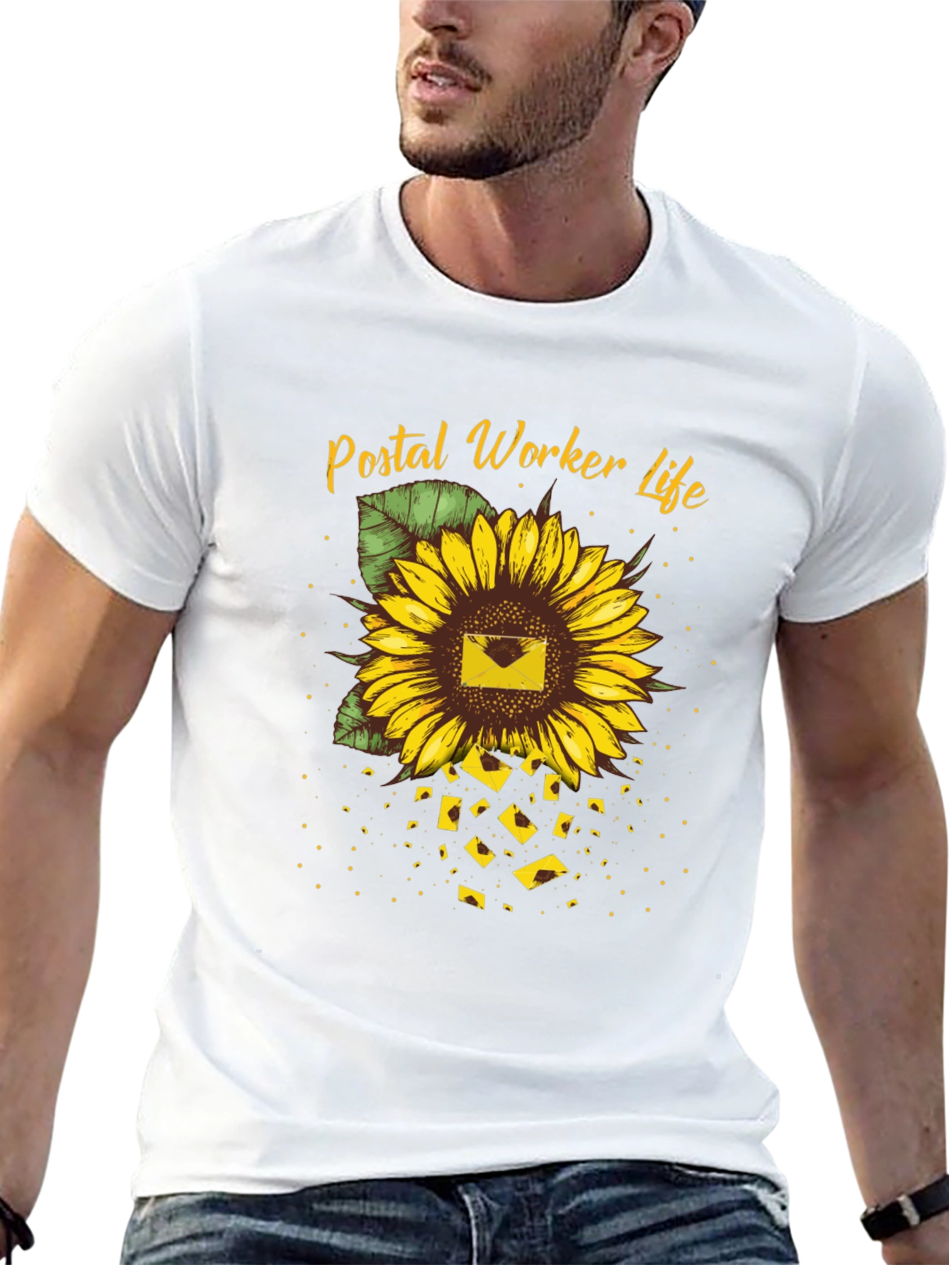 Postal Worker Sunflower Graphic Tee
