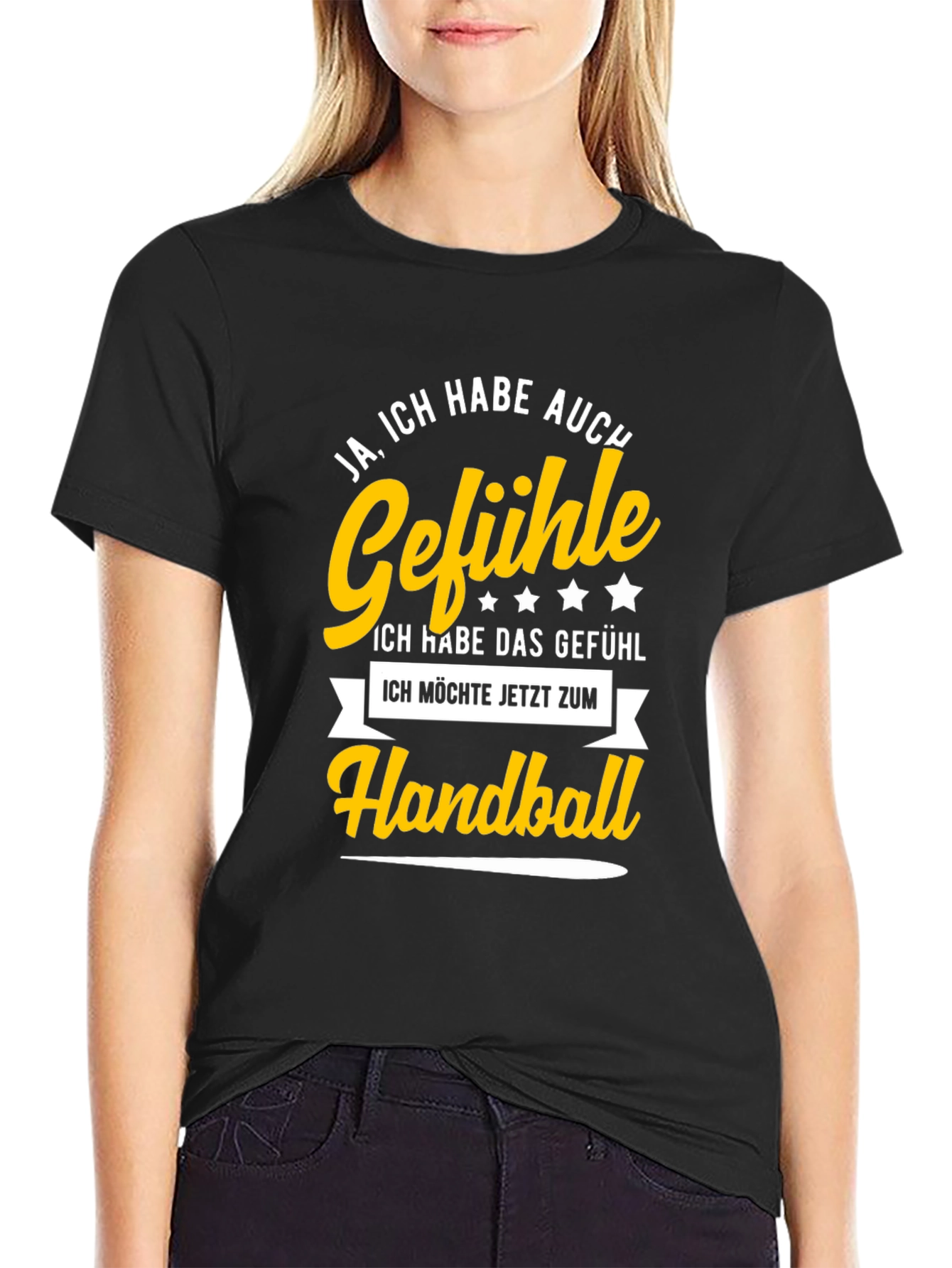 Handball Feelings T-Shirt - Black Cotton Tee