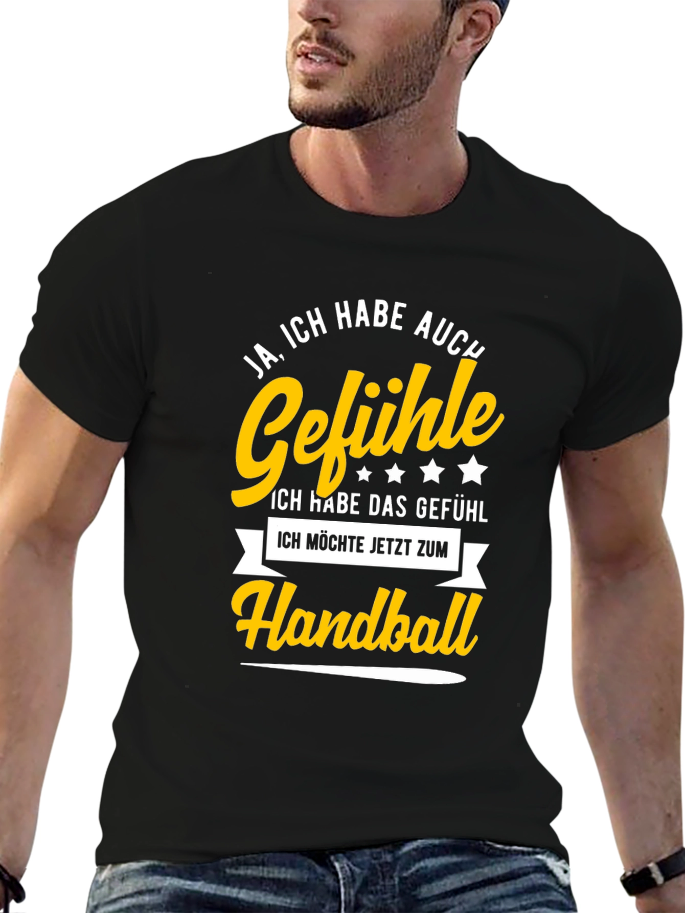 Handball Feelings T-Shirt - Black Cotton Tee