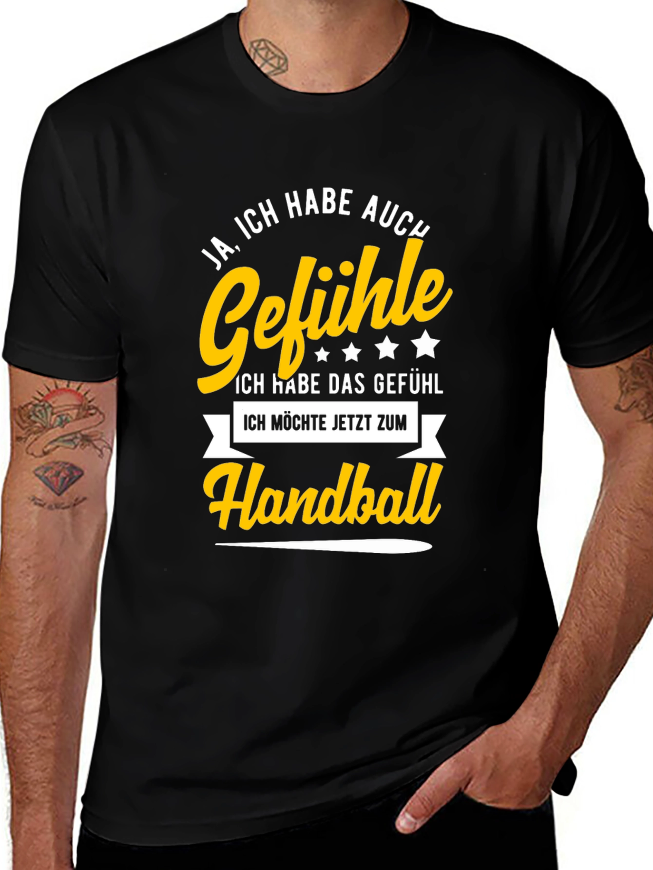 Handball Feelings T-Shirt - Black Cotton Tee