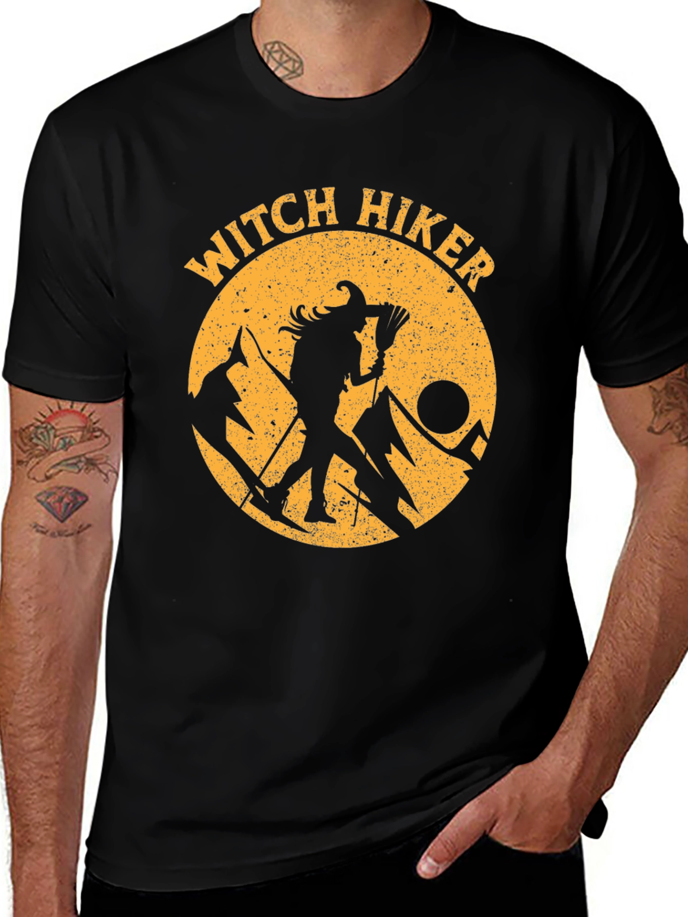 Witch Hiker Graphic Tee - Outdoor Adventure