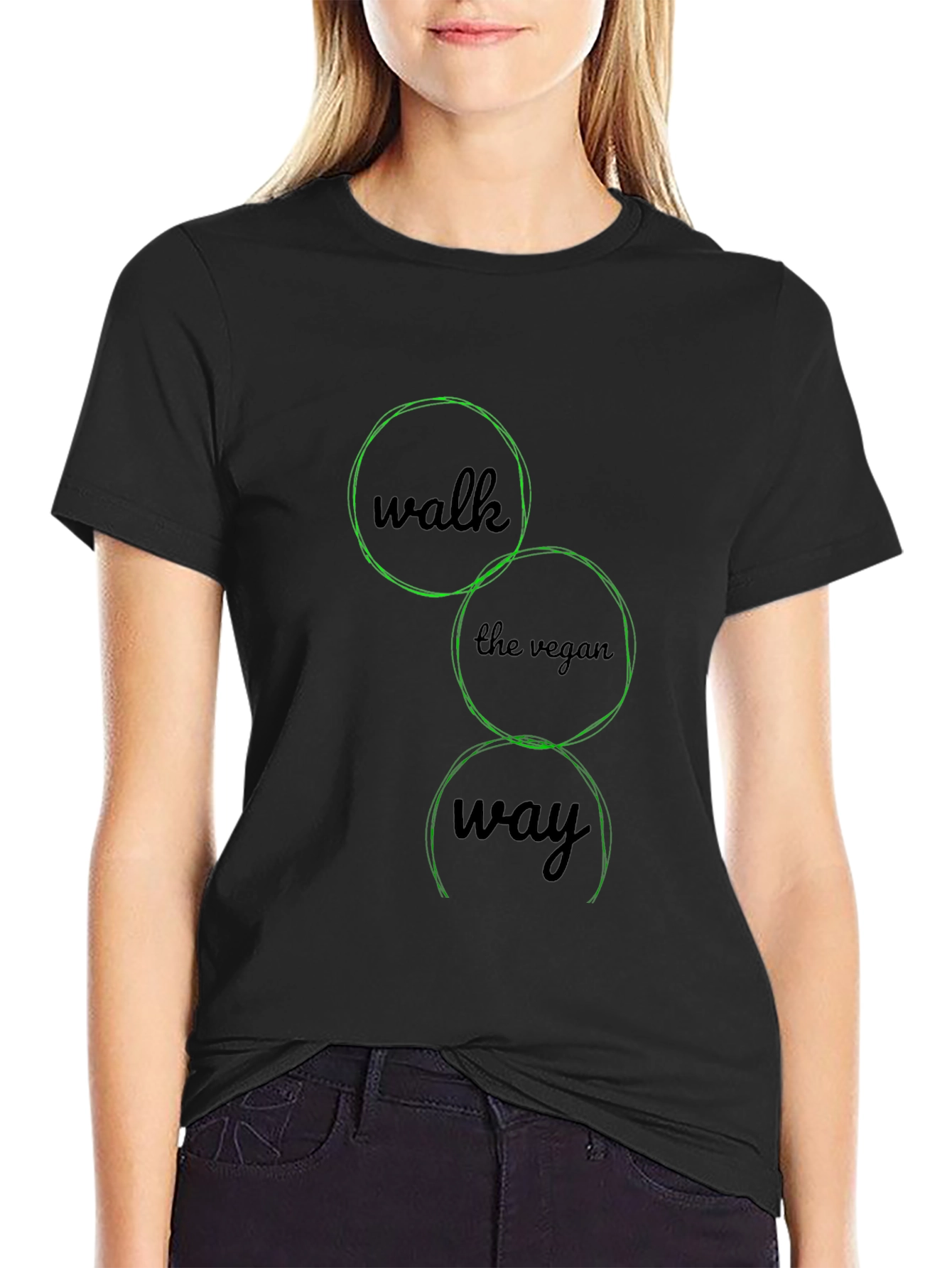 Vegan Way Black Graphic Tee