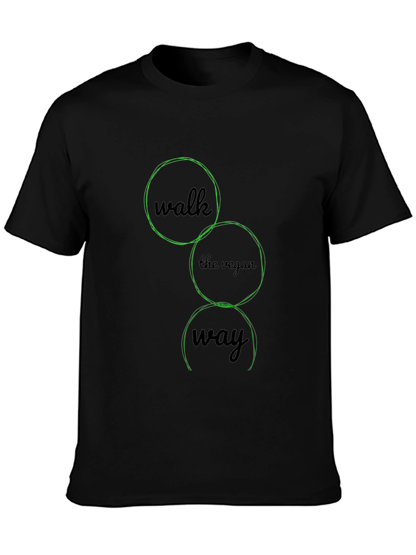 Vegan Way Black Graphic Tee