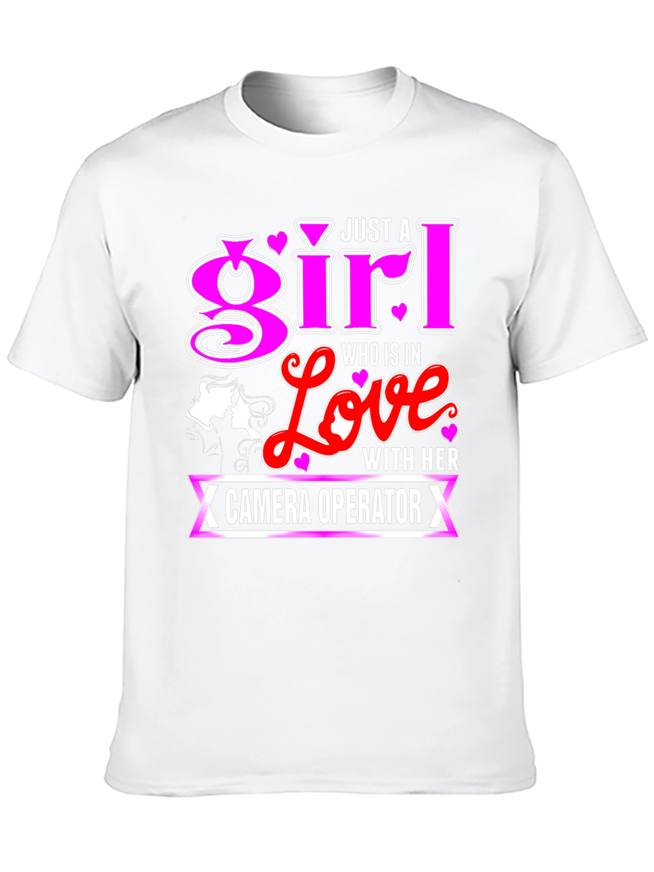Girl In Love With Camera Operator Black T-Shirt