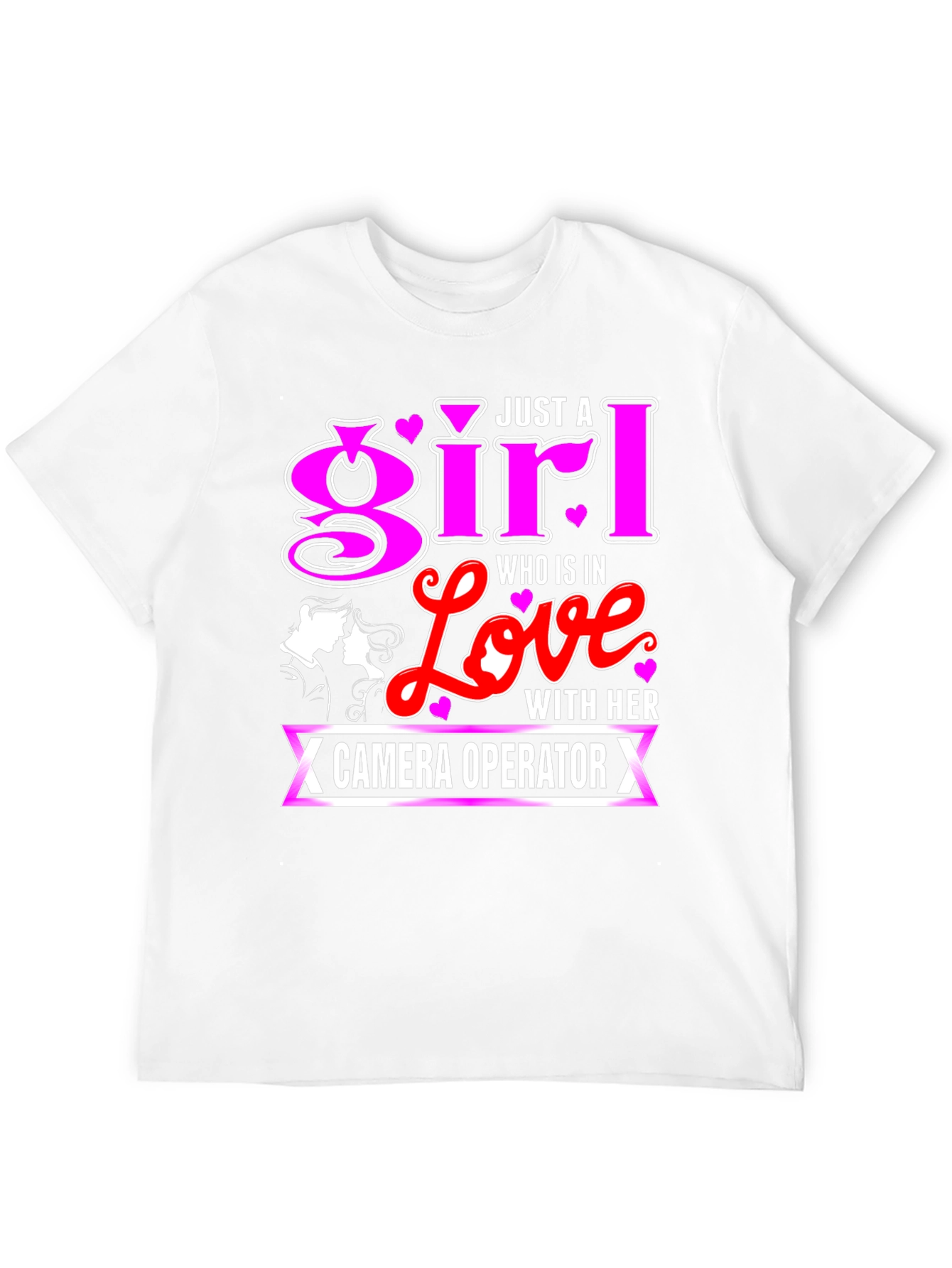 Girl In Love With Camera Operator Black T-Shirt