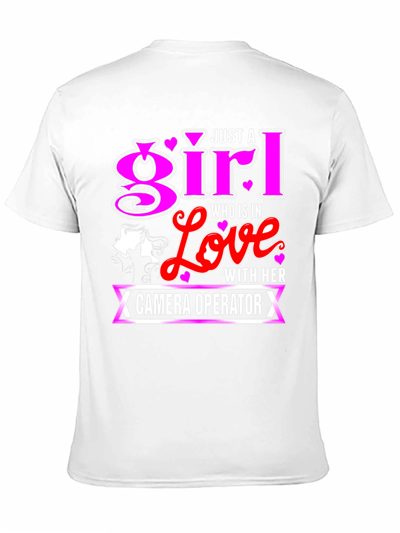 Girl In Love With Camera Operator Black T-Shirt
