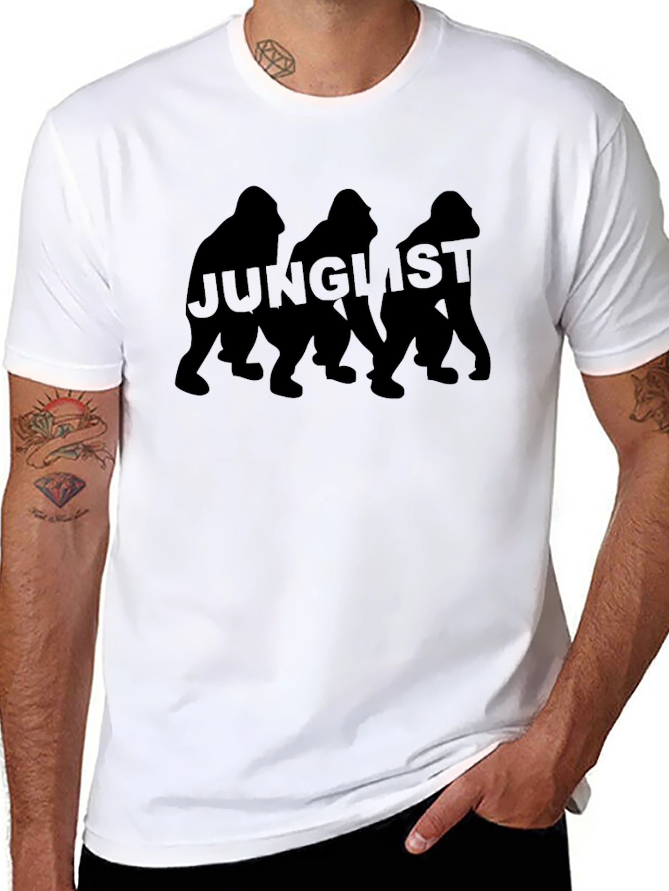 Junglist Gorilla Graphic Tee - Black