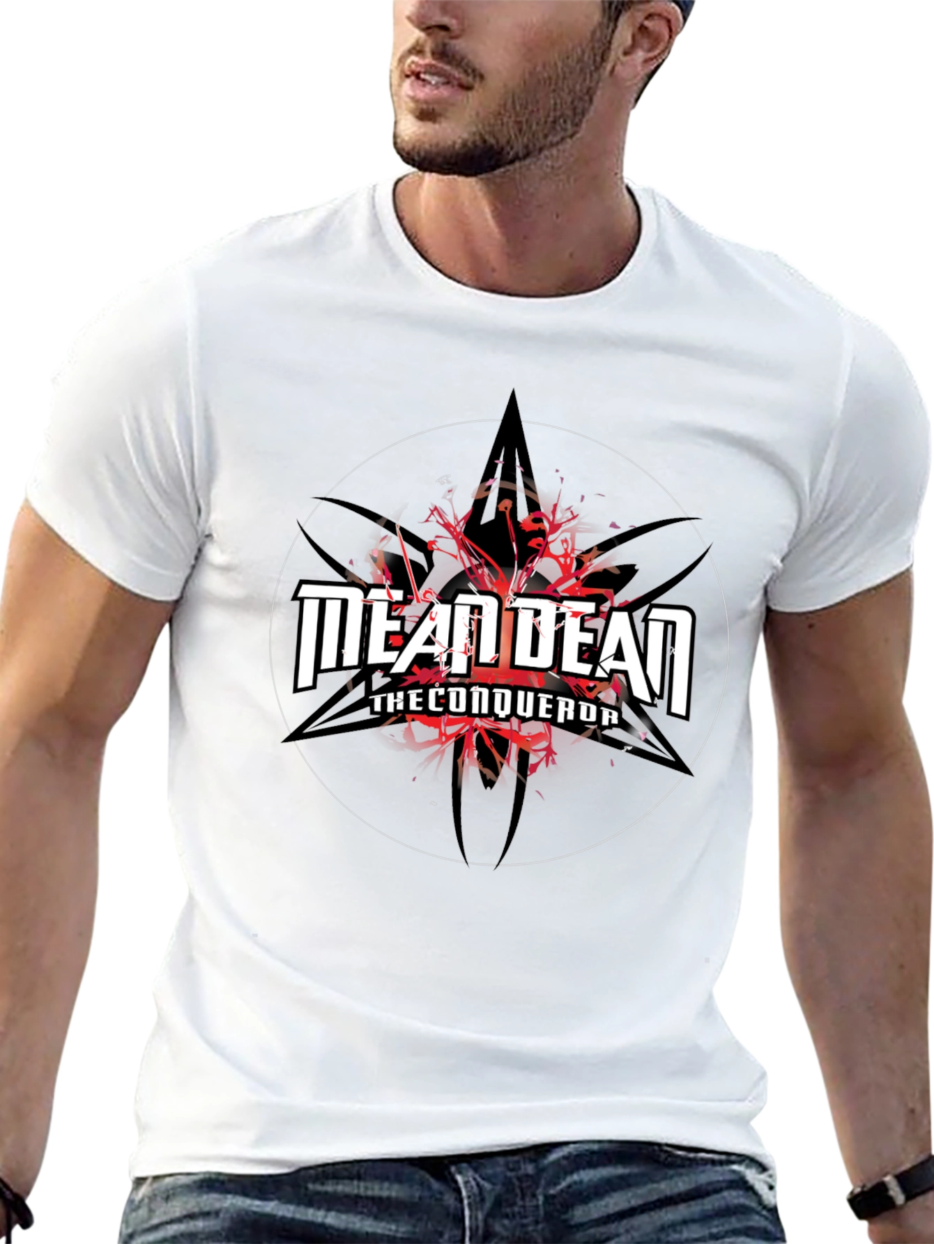 Mean Dean The Conqueror Black Graphic T-Shirt