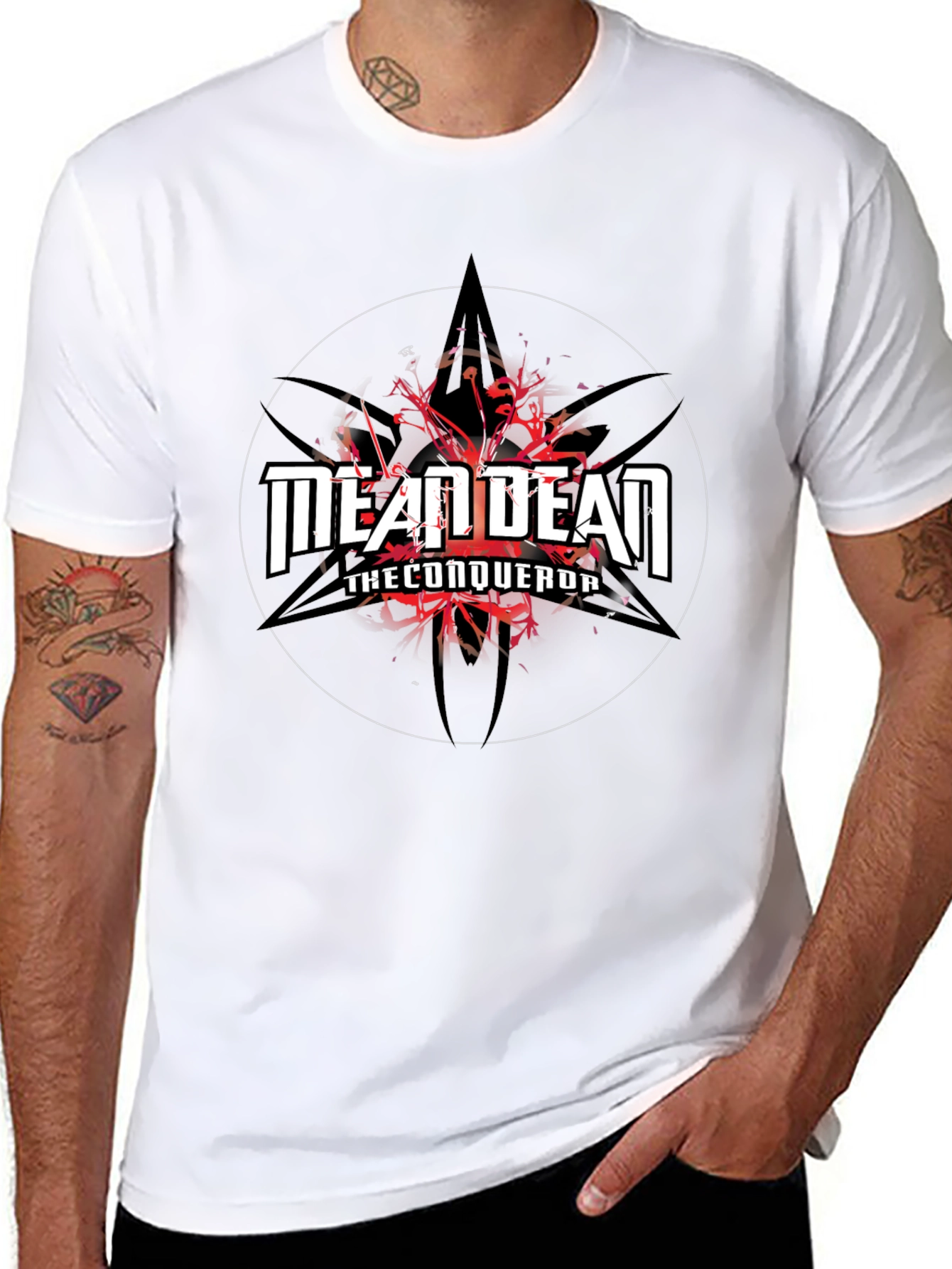Mean Dean The Conqueror Black Graphic T-Shirt