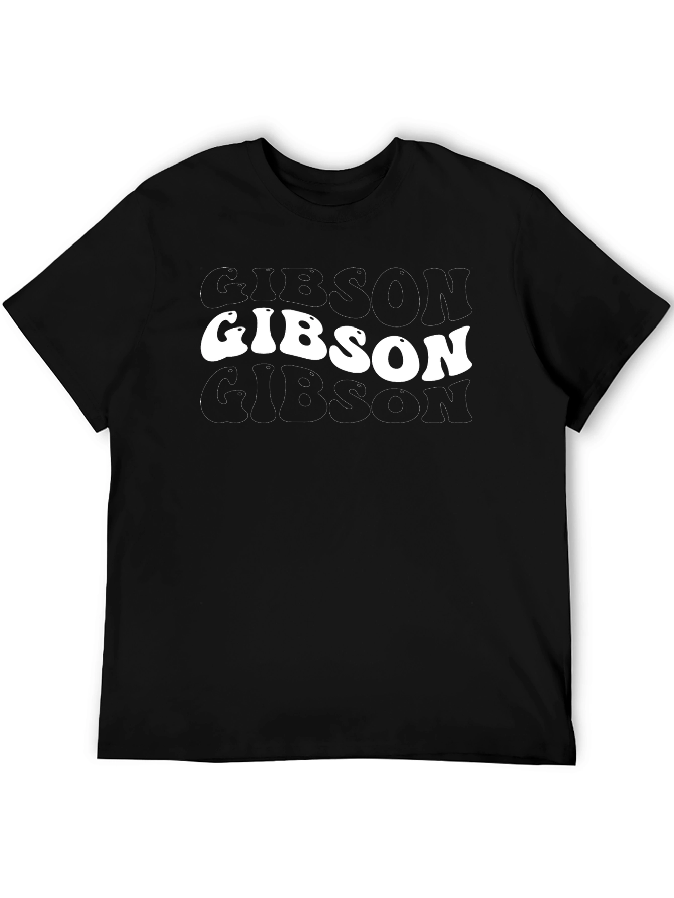 Retro Gibson Graphic Tee - Mens Black T-Shirt