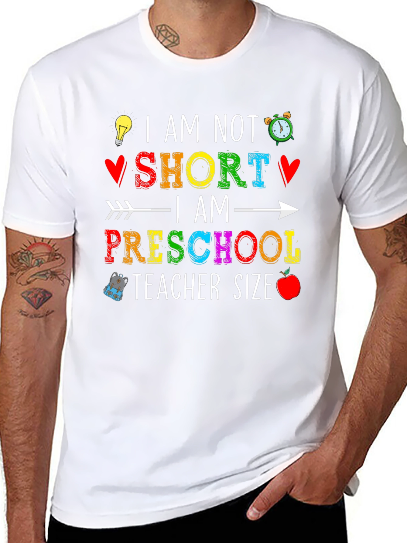 Preschool Teacher Size T-Shirt: Funny Teacher Apparel