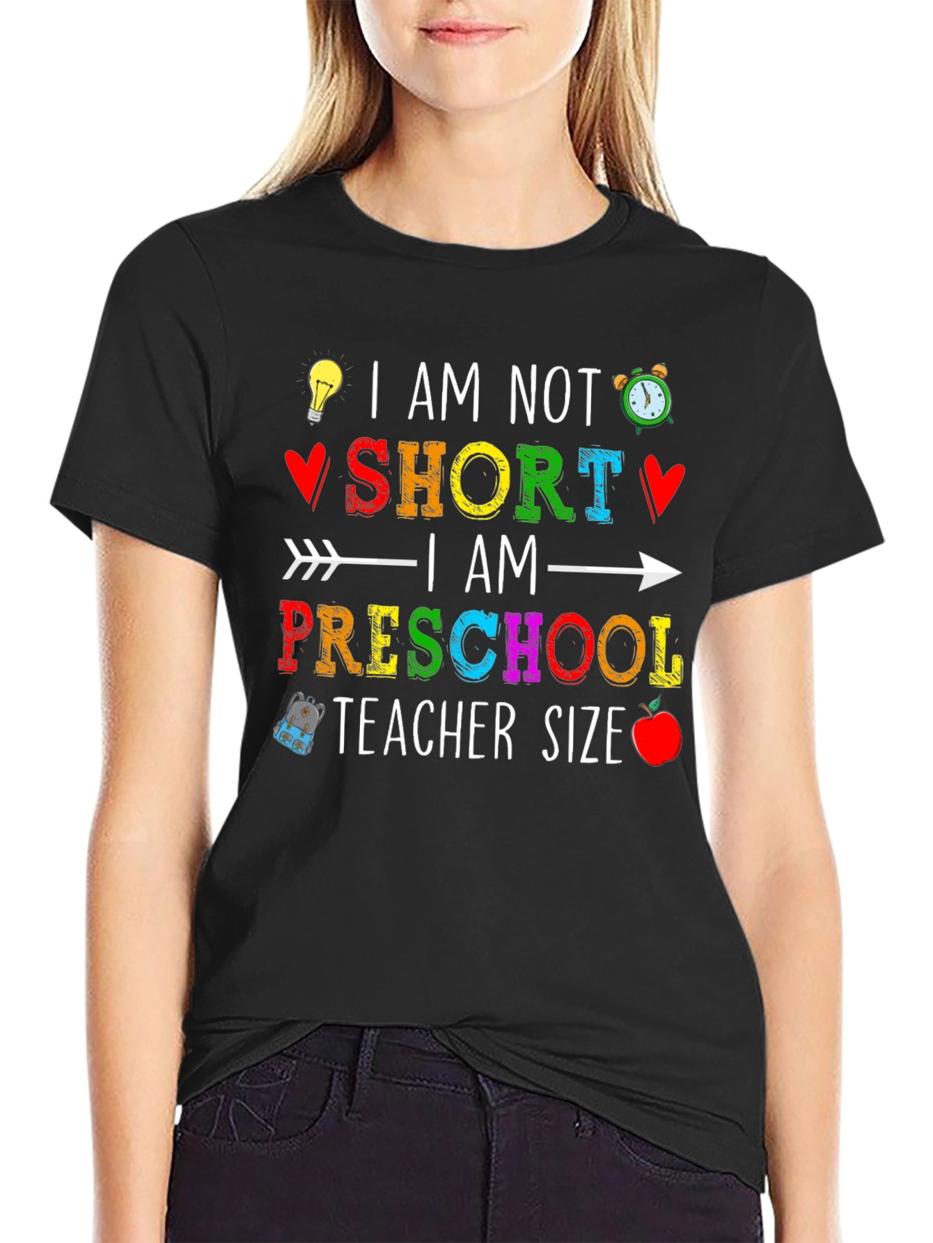 Preschool Teacher Size T-Shirt: Funny Teacher Apparel