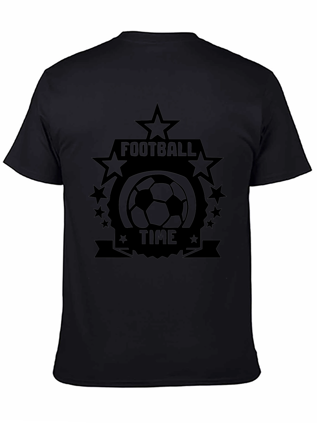 Football Time Black Graphic T-Shirt